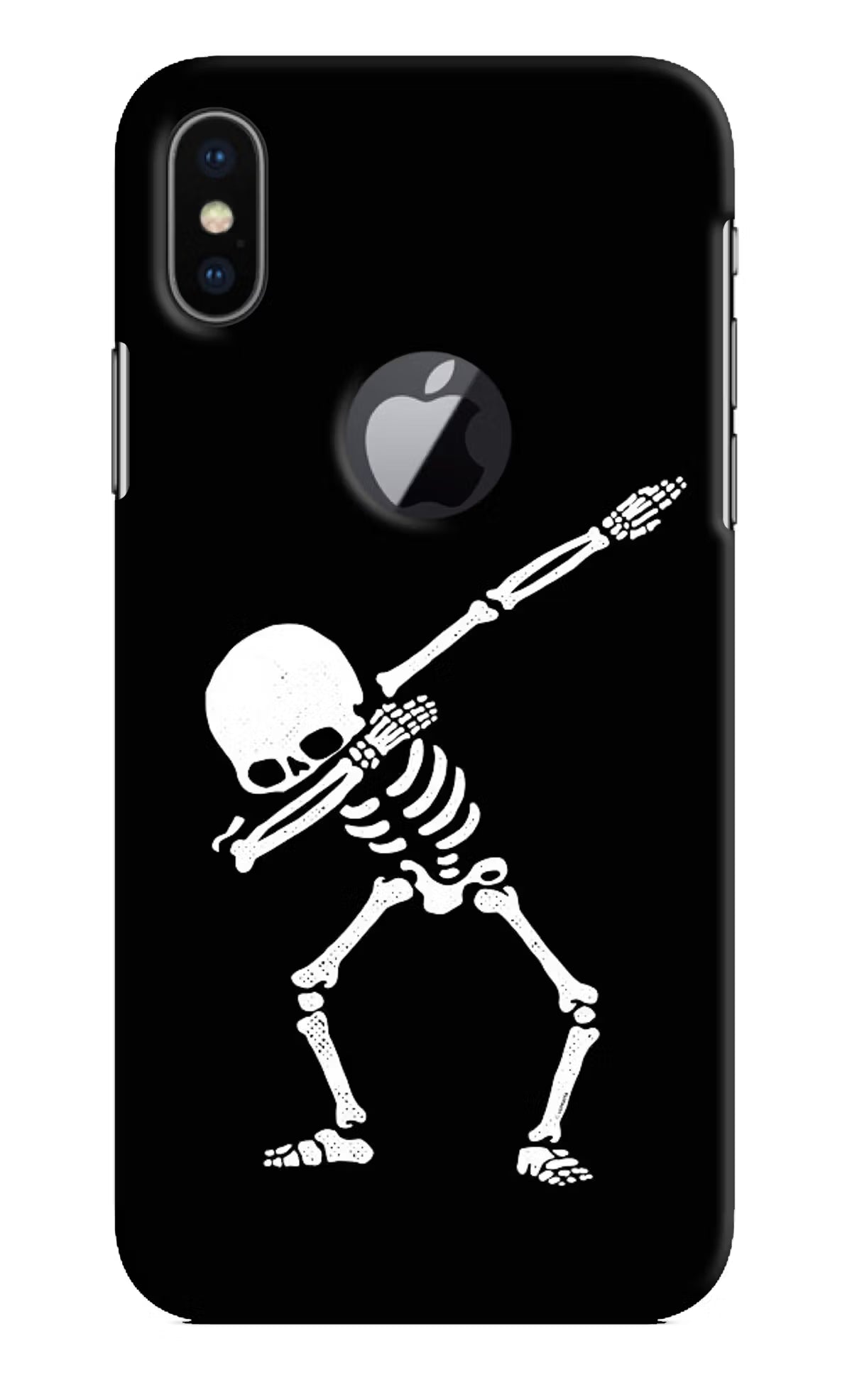 Dabbing Skeleton Art iPhone X Logocut Back Cover - Dabbing Skeleton Art iPhone X Logocut Hard Case Back Cover by Casekaro Dabbing Skeleton Art iPhone X Logocut Hard Case Back Cover by Casekaro