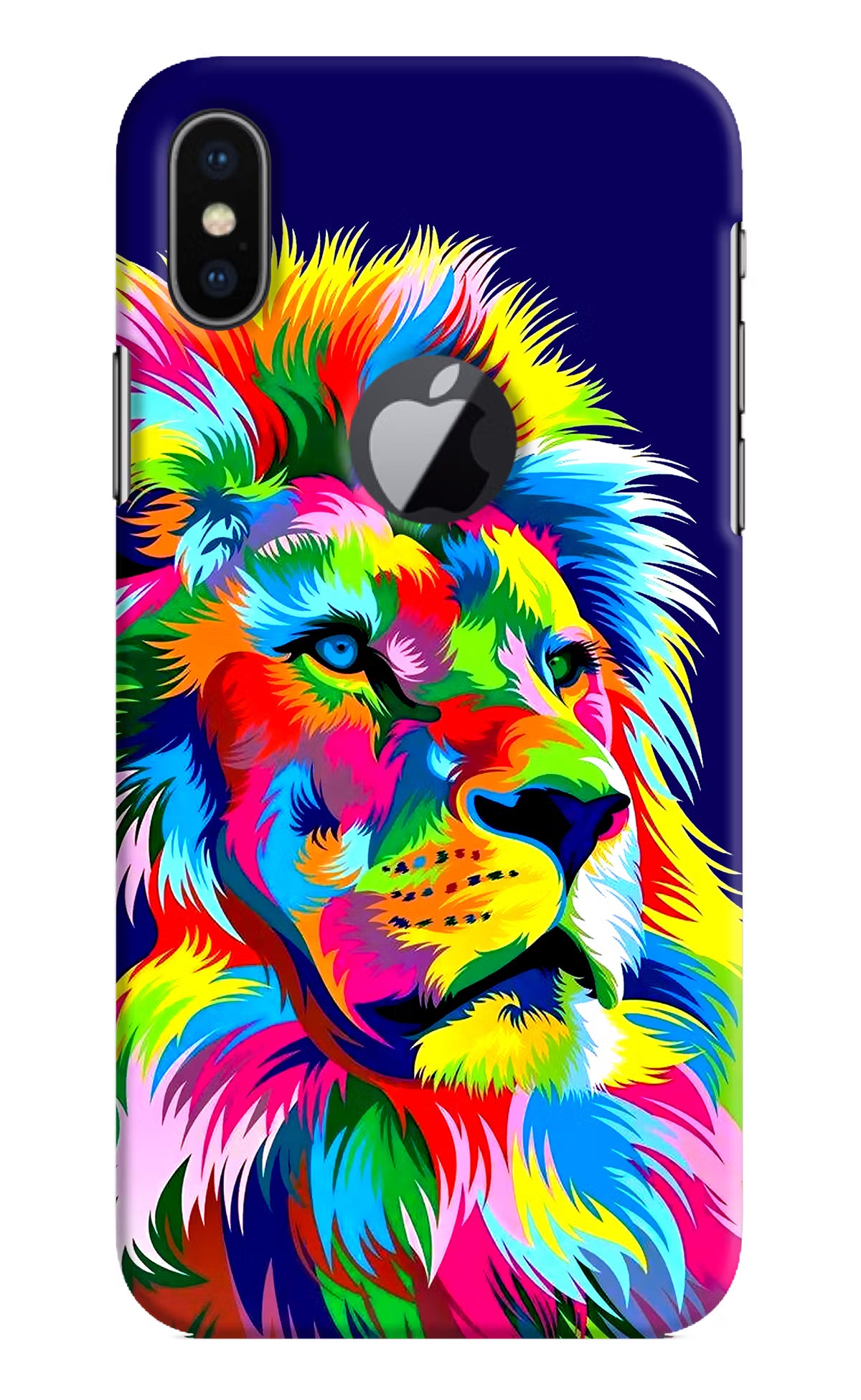 Vector Art Lion iPhone X Logocut Back Cover - Vector Art Lion iPhone X Logocut Hard Case Back Cover by Casekaro Vector Art Lion iPhone X Logocut Hard Case Back Cover by Casekaro