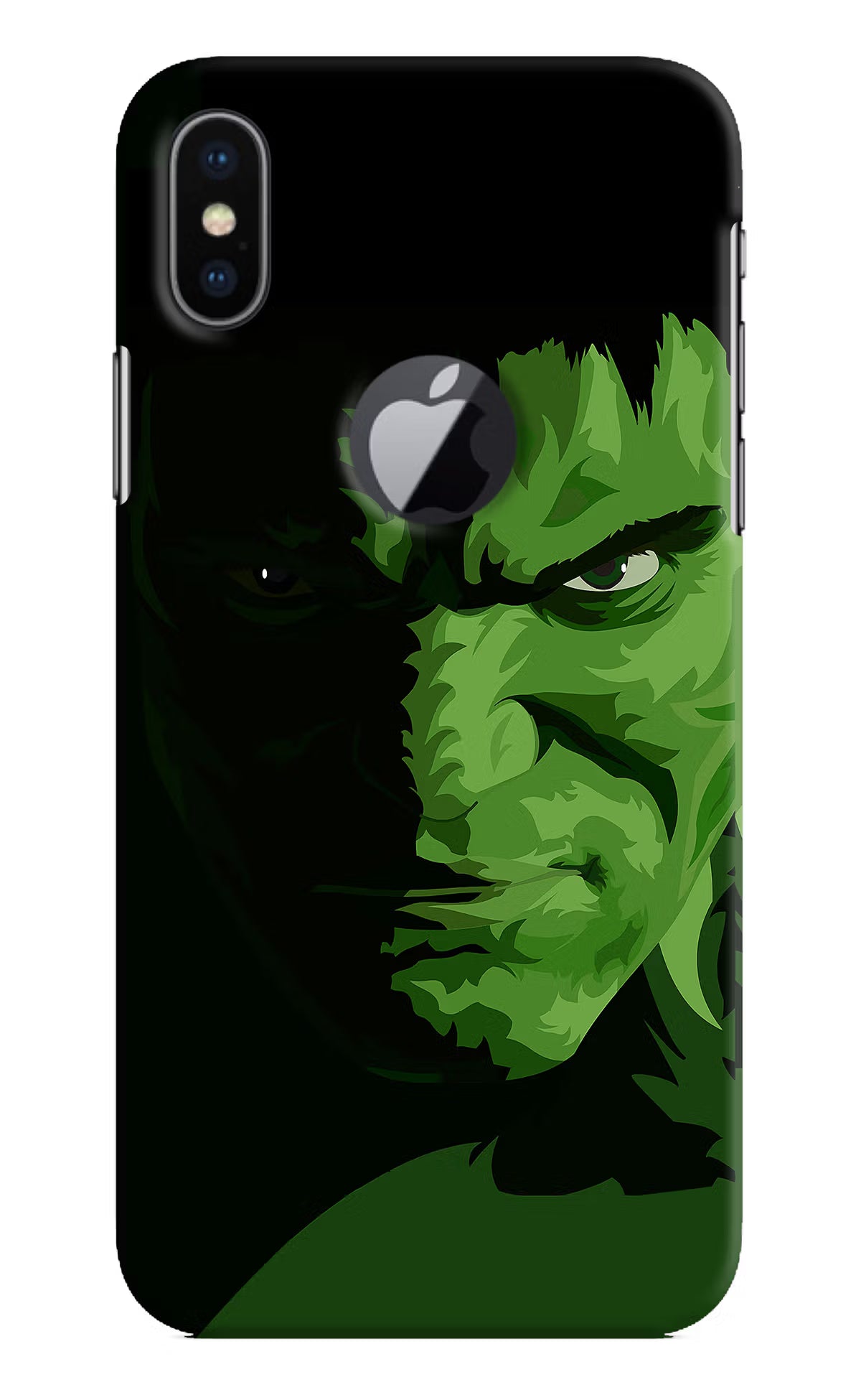 HULK iPhone X Logocut Back Cover - HULK iPhone X Logocut Hard Case Back Cover by Casekaro HULK iPhone X Logocut Hard Case Back Cover by Casekaro