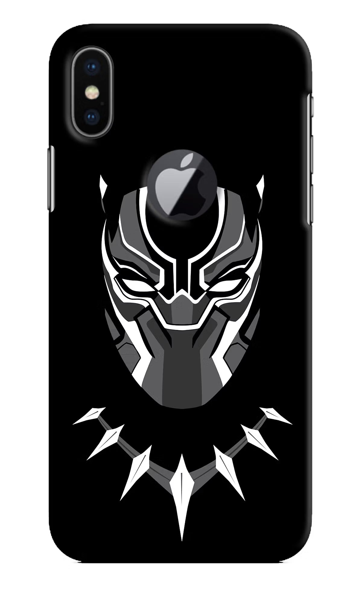 Black Panther iPhone X Logocut Back Cover - Black Panther iPhone X Logocut Hard Case Back Cover by Casekaro Black Panther iPhone X Logocut Hard Case Back Cover by Casekaro