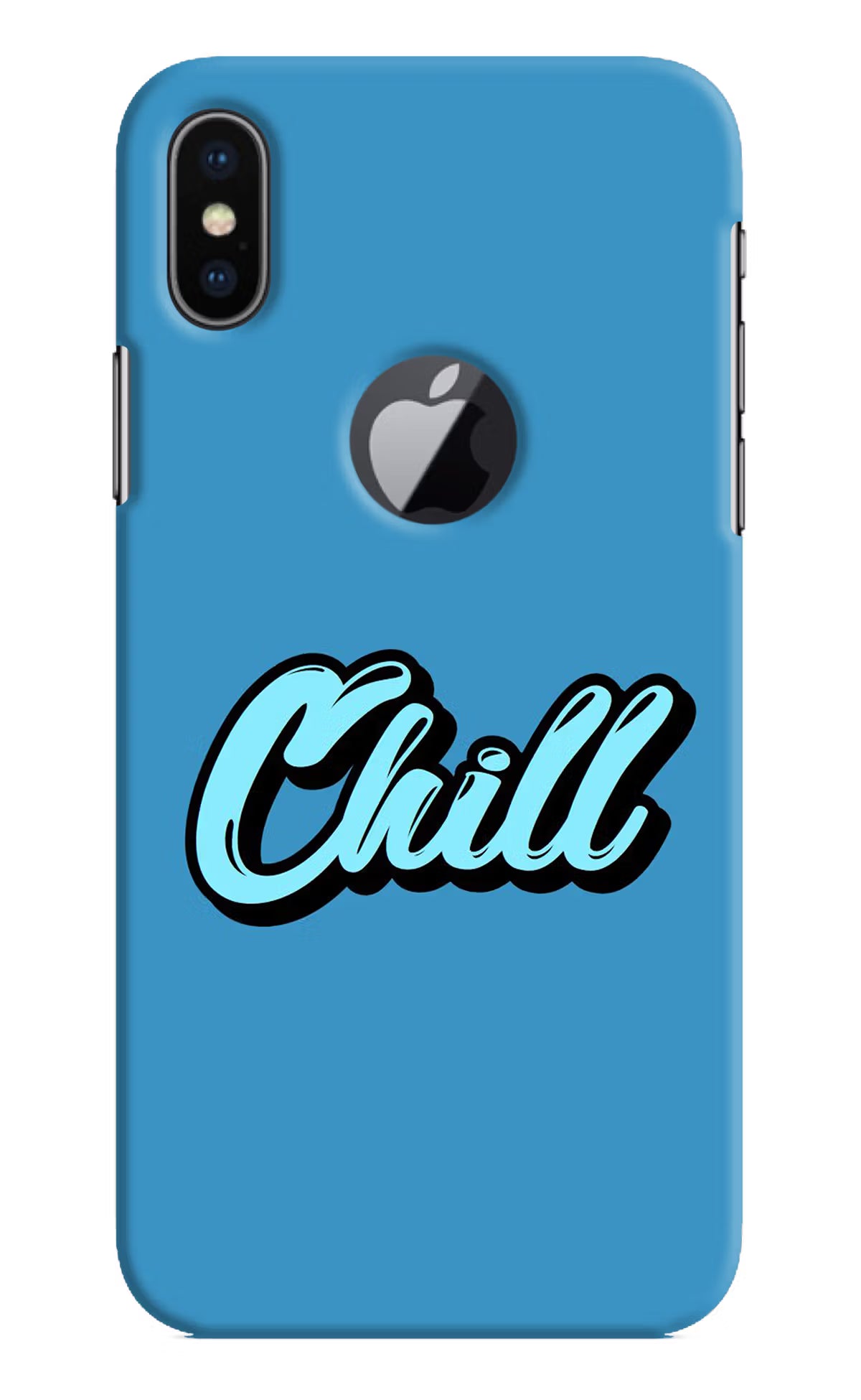 Chill iPhone X Logocut Back Cover - Chill iPhone X Logocut Hard Case Back Cover by Casekaro Chill iPhone X Logocut Hard Case Back Cover by Casekaro