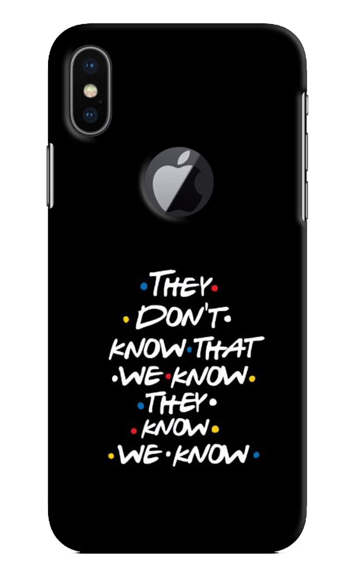 FRIENDS Dialogue iPhone X Logocut Back Cover - FRIENDS Dialogue iPhone X Logocut Hard Case Back Cover by Casekaro FRIENDS Dialogue iPhone X Logocut Hard Case Back Cover by Casekaro