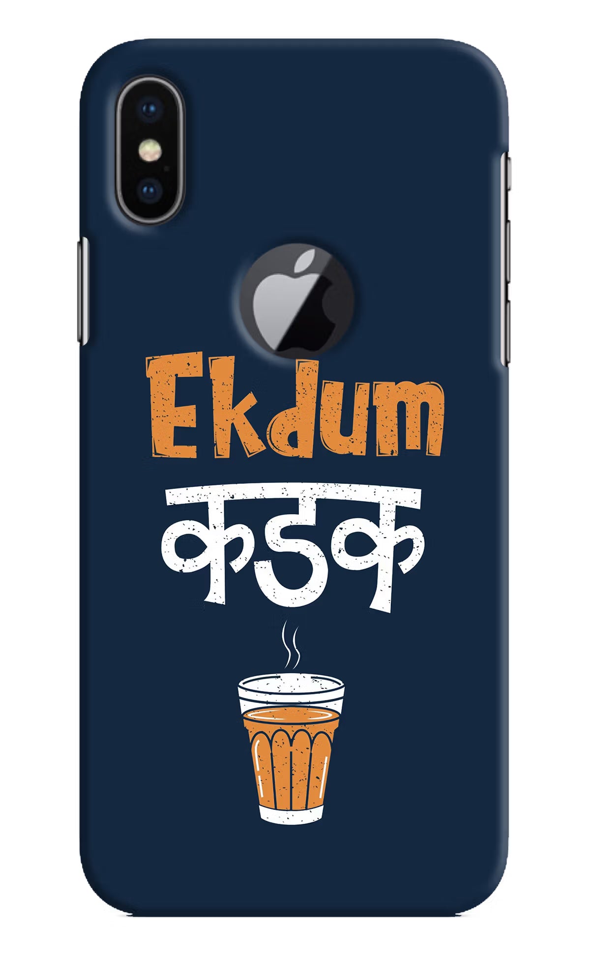 Ekdum Kadak Chai iPhone X Logocut Back Cover - Ekdum Kadak Chai iPhone X Logocut Hard Case Back Cover by Casekaro Ekdum Kadak Chai iPhone X Logocut Hard Case Back Cover by Casekaro