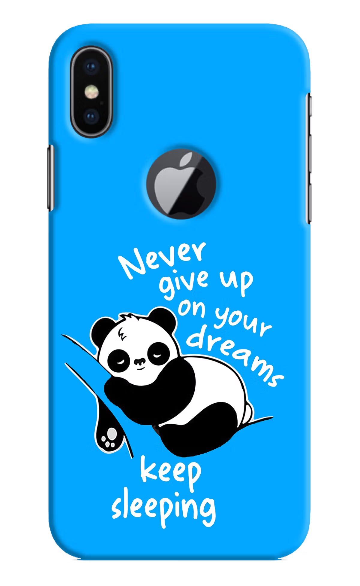 Keep Sleeping iPhone X Logocut Back Cover - Keep Sleeping iPhone X Logocut Hard Case Back Cover by Casekaro Keep Sleeping iPhone X Logocut Hard Case Back Cover by Casekaro