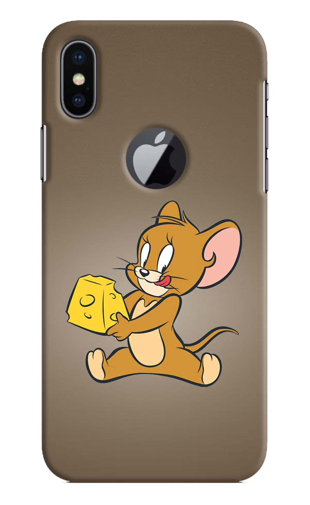 Jerry iPhone X Logocut Back Cover - Jerry iPhone X Logocut Hard Case Back Cover by Casekaro Jerry iPhone X Logocut Hard Case Back Cover by Casekaro
