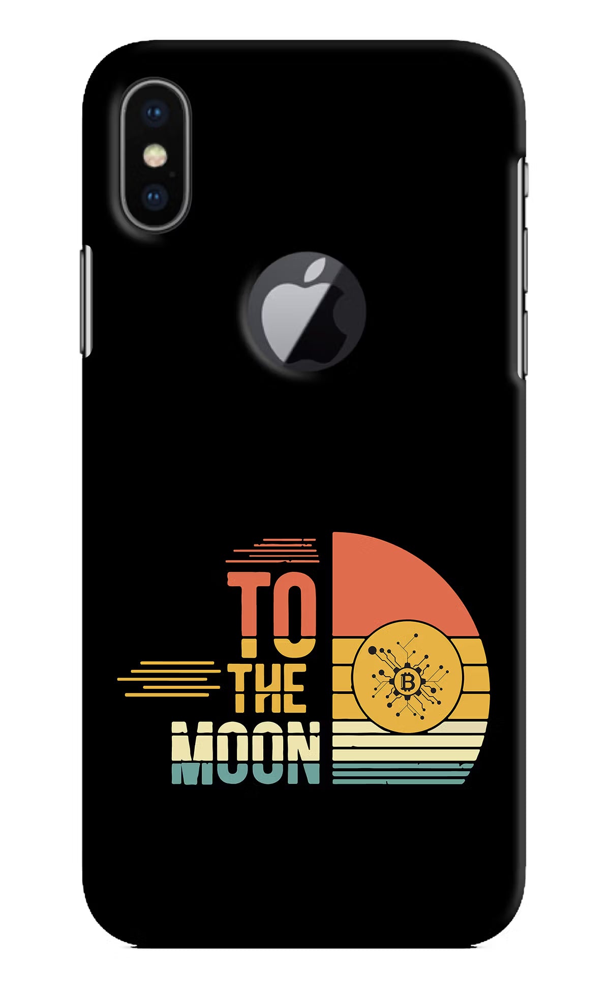 To the Moon iPhone X Logocut Back Cover - To the Moon iPhone X Logocut Hard Case Back Cover by Casekaro To the Moon iPhone X Logocut Hard Case Back Cover by Casekaro
