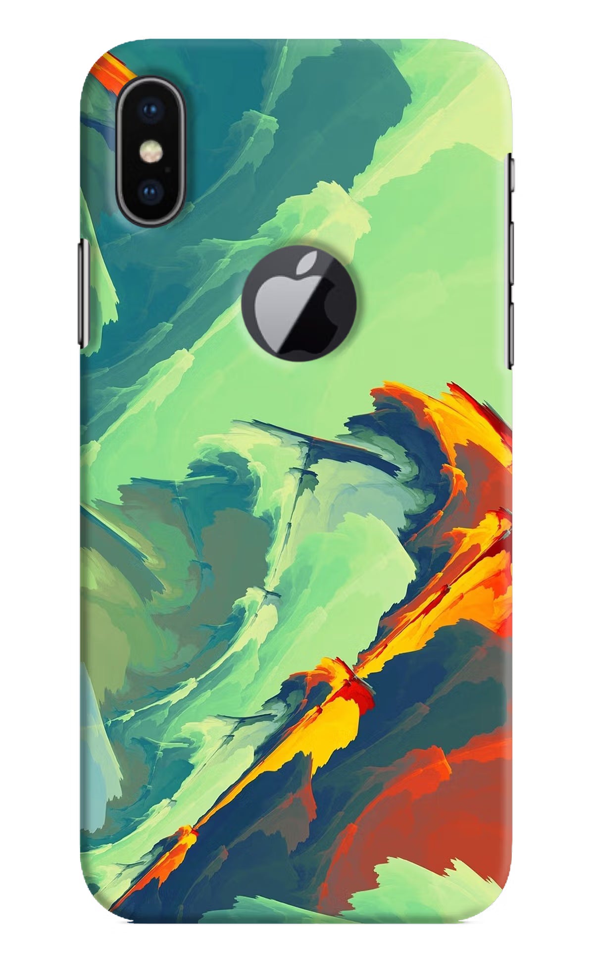 Paint Art iPhone X Logocut Back Cover - Paint Art iPhone X Logocut Hard Case Back Cover by Casekaro Paint Art iPhone X Logocut Hard Case Back Cover by Casekaro