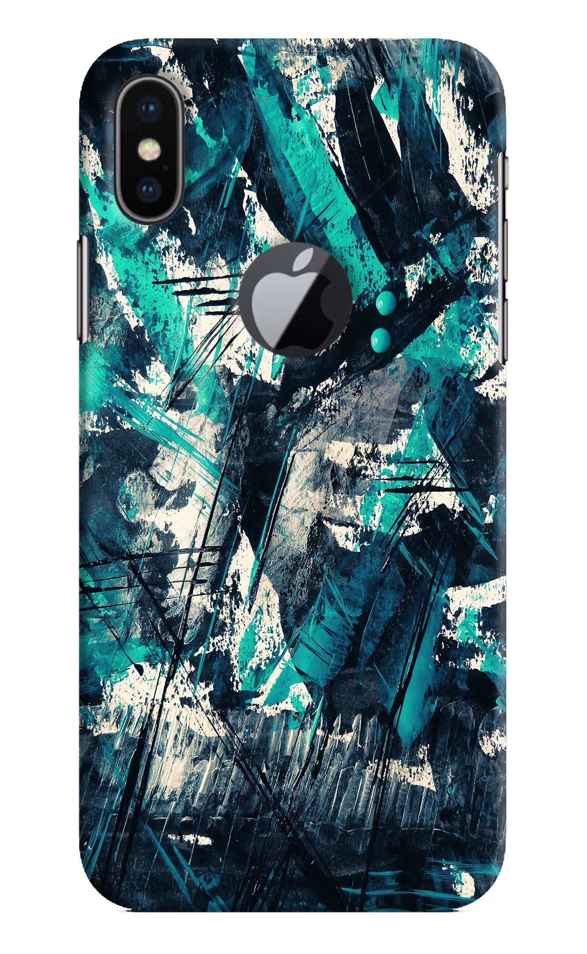 Artwork iPhone X Logocut Back Cover - Artwork iPhone X Logocut Hard Case Back Cover by Casekaro Artwork iPhone X Logocut Hard Case Back Cover by Casekaro