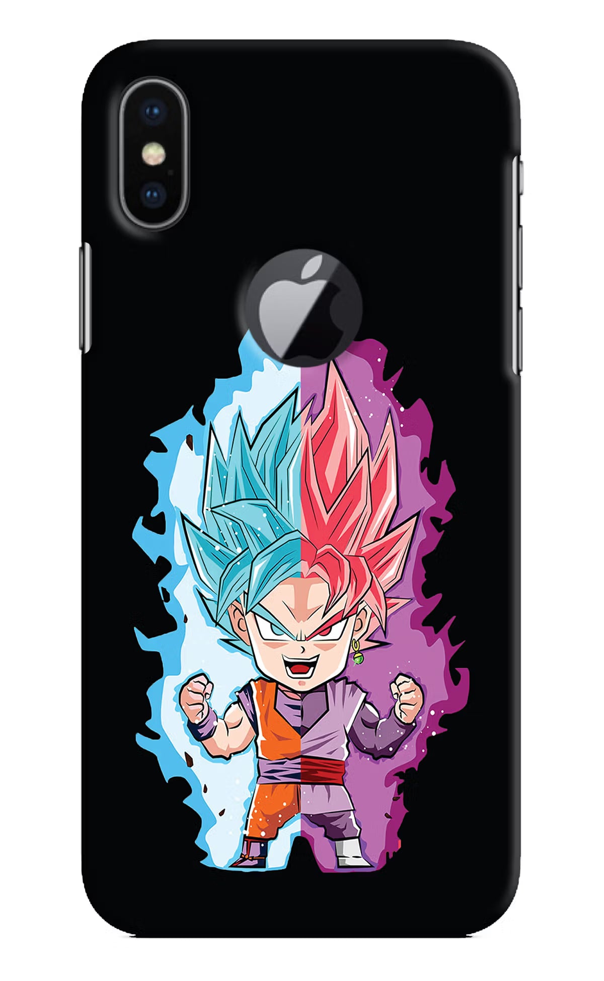 Chota Goku iPhone X Logocut Back Cover - Chota Goku iPhone X Logocut Hard Case Back Cover by Casekaro Chota Goku iPhone X Logocut Hard Case Back Cover by Casekaro
