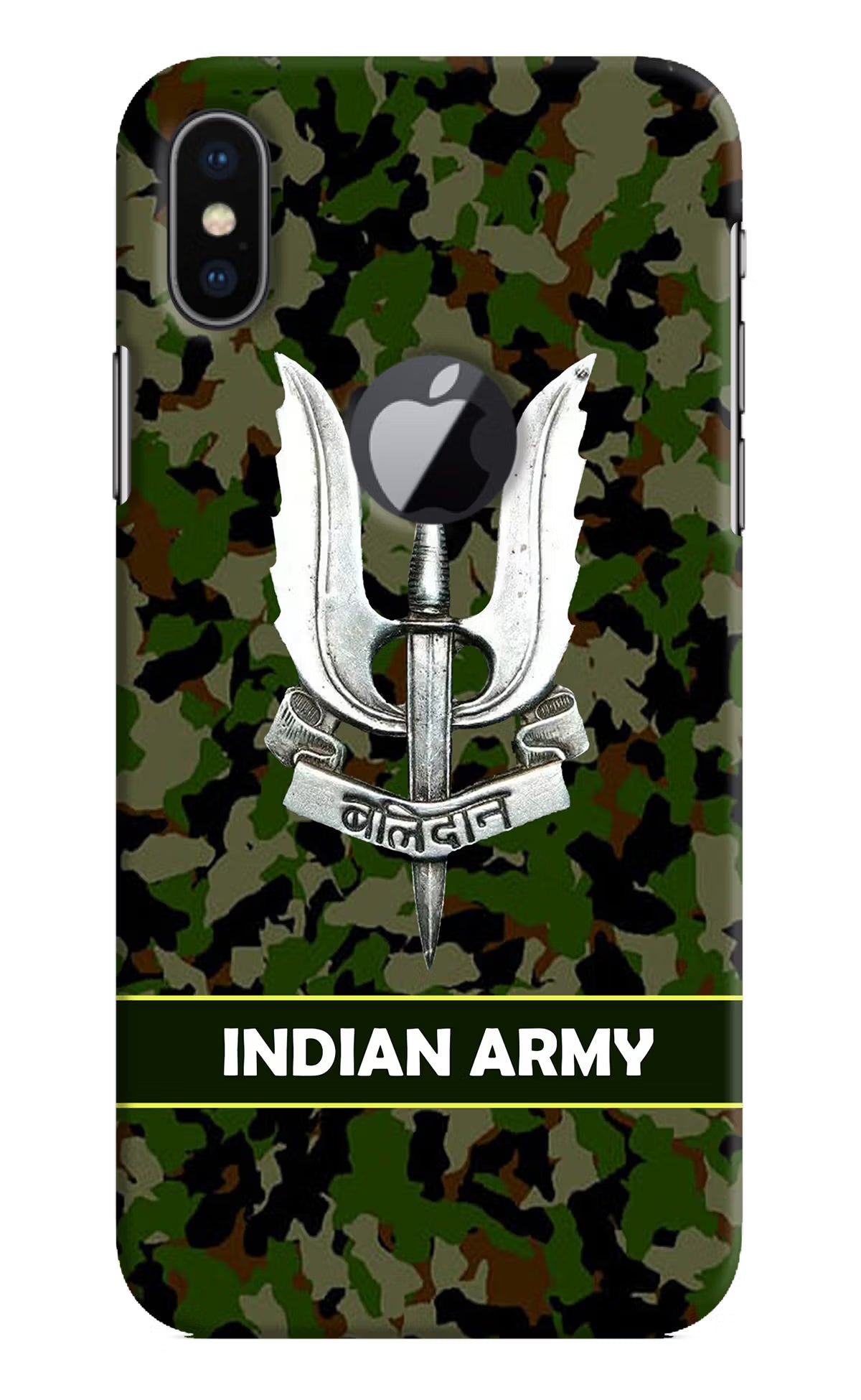 Balidan Indian Logo iPhone X Logocut Back Cover - Balidan Indian Logo iPhone X Logocut Hard Case Back Cover by Casekaro Balidan Indian Logo iPhone X Logocut Hard Case Back Cover by Casekaro