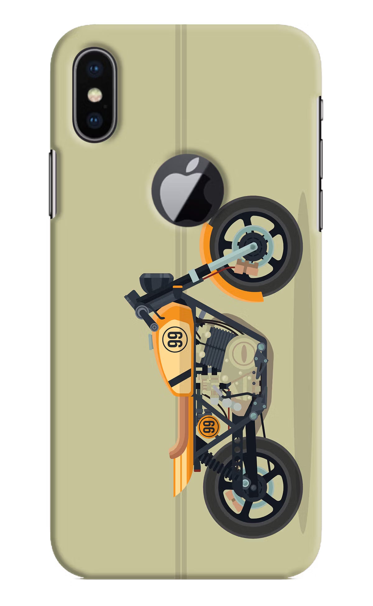 Vertical Speedster iPhone X Logocut Back Cover - Vertical Speedster iPhone X Logocut Hard Case Back Cover by Casekaro Vertical Speedster iPhone X Logocut Hard Case Back Cover by Casekaro