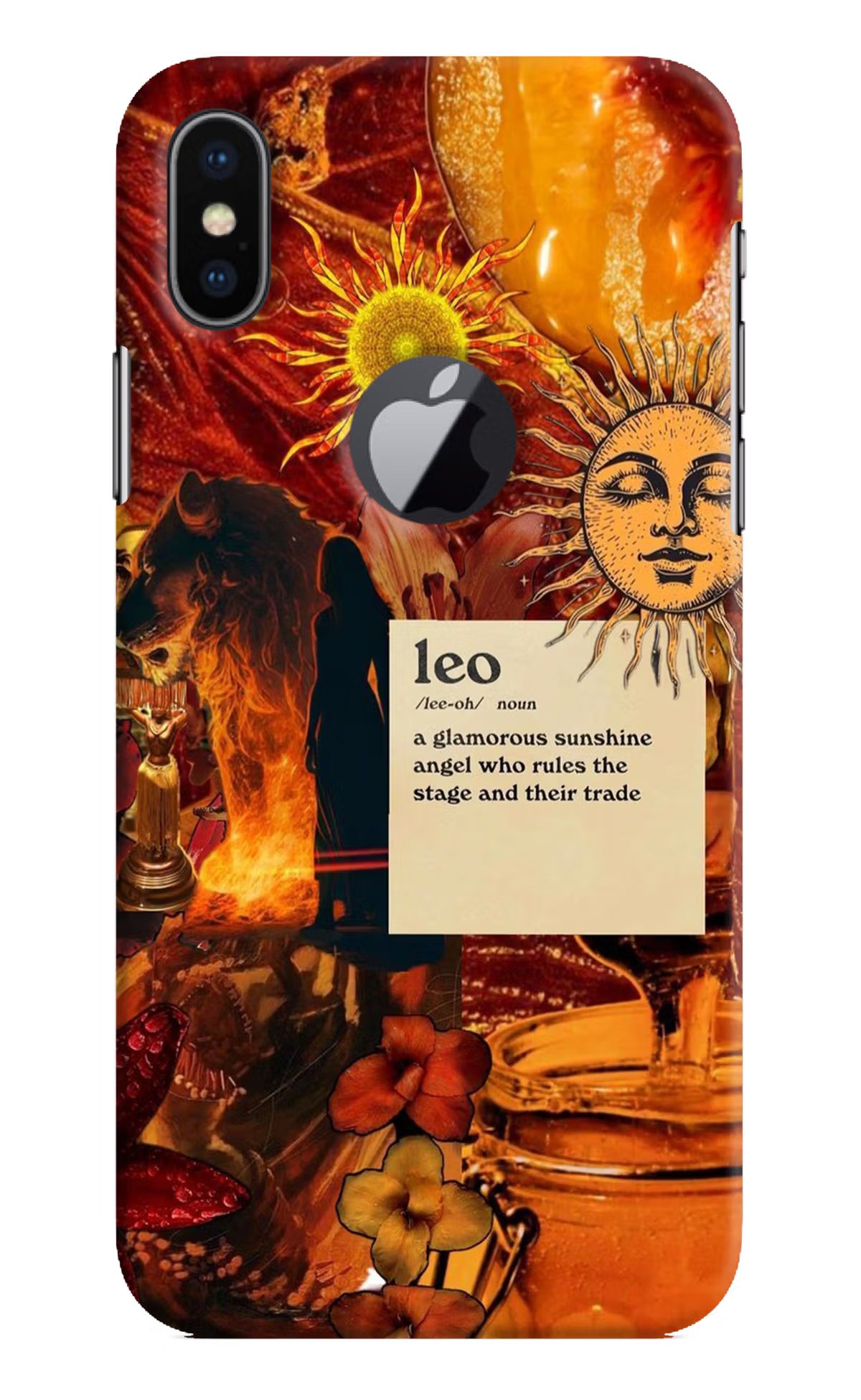 Leo Zodiac iPhone X Logocut Back Cover - Leo Zodiac iPhone X Logocut Hard Case Back Cover by Casekaro Leo Zodiac iPhone X Logocut Hard Case Back Cover by Casekaro