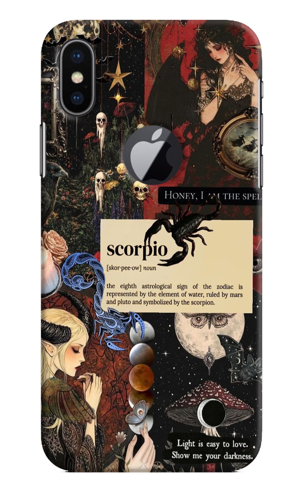 Scorpio Zodiac iPhone X Logocut Back Cover - Scorpio Zodiac iPhone X Logocut Hard Case Back Cover by Casekaro Scorpio Zodiac iPhone X Logocut Hard Case Back Cover by Casekaro