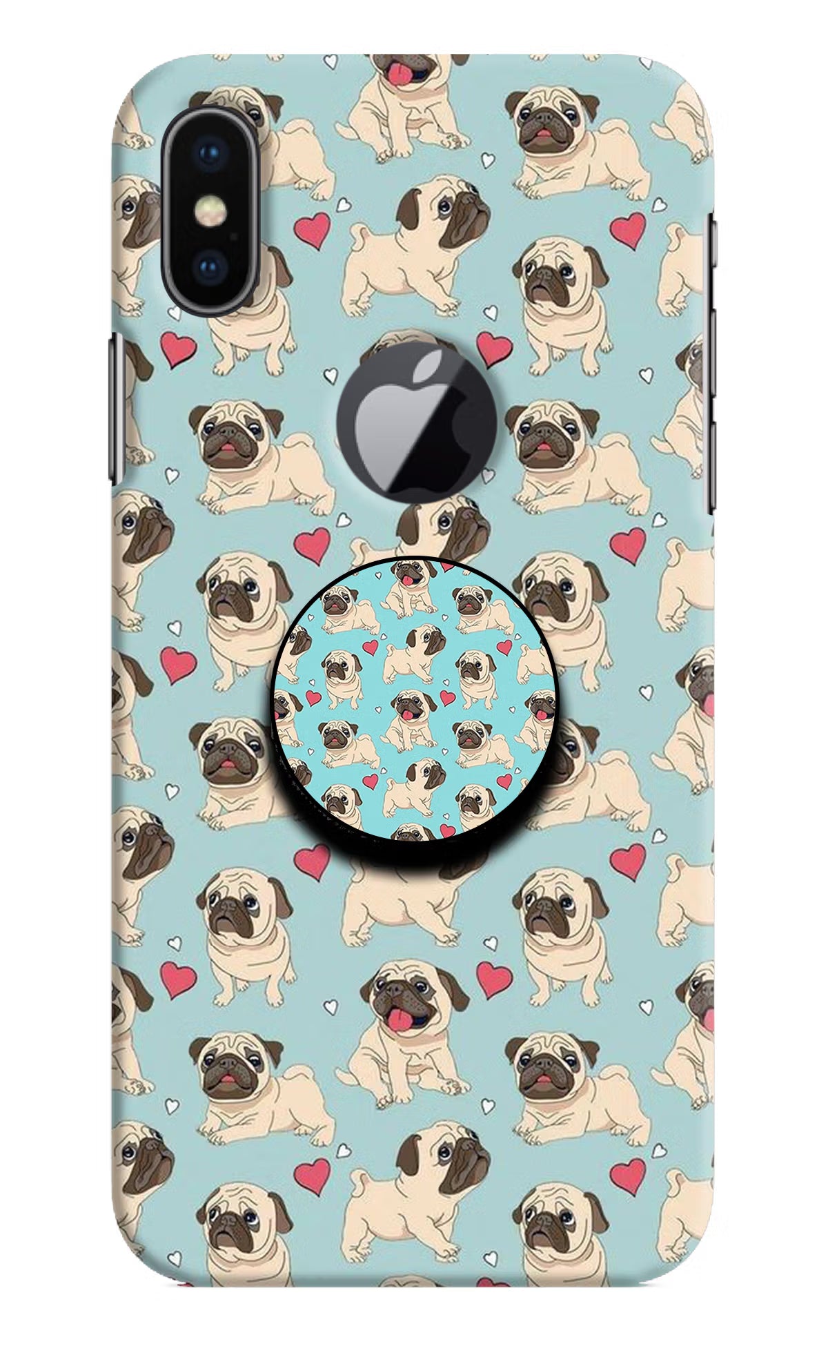 Pug Dog iPhone X Logocut Pop Case - Pug Dog iPhone X Logocut Pop Case by Casekaro Pug Dog iPhone X Logocut Pop Case by Casekaro