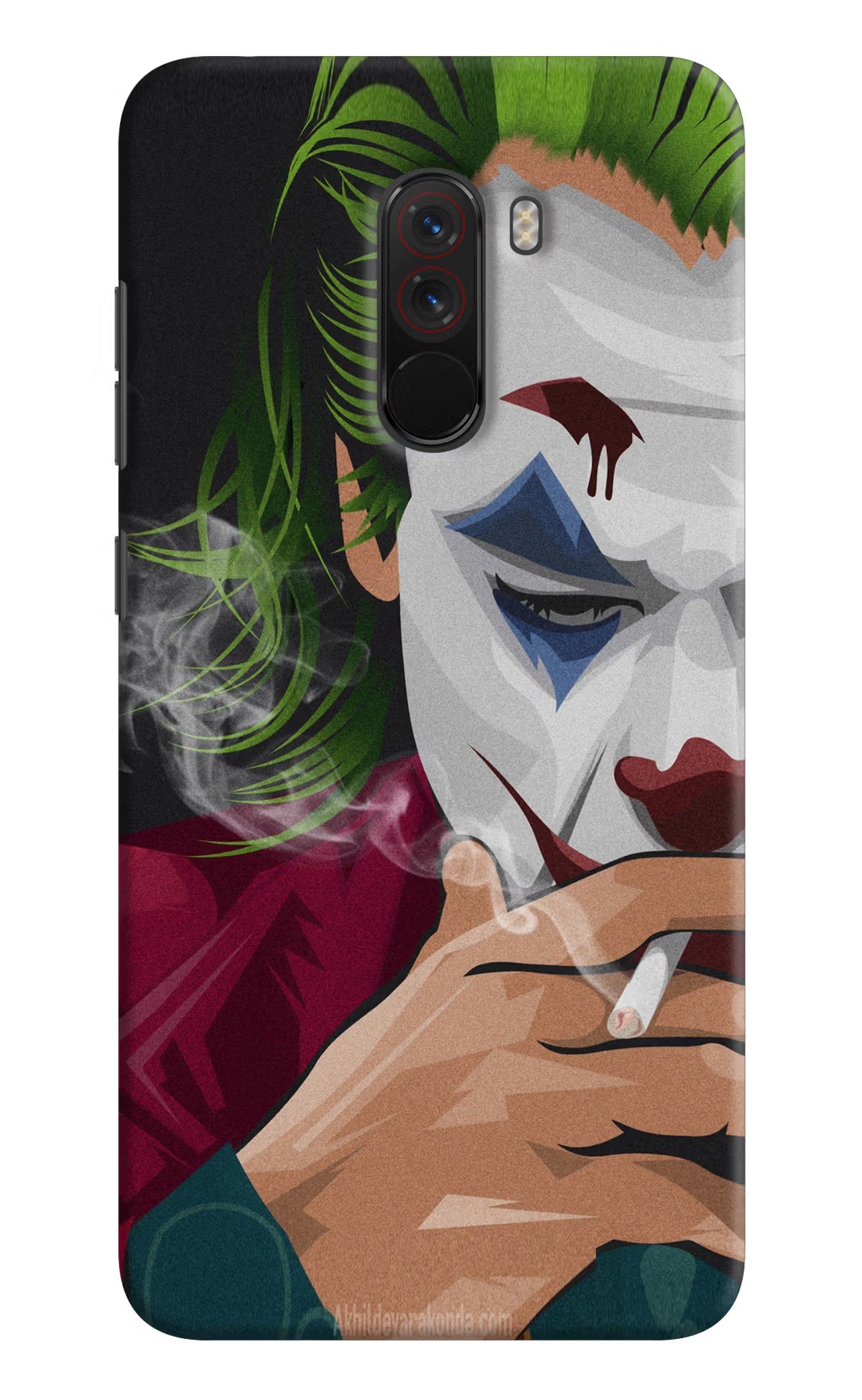 Joker Smoking Poco F1 Back Cover - Joker Smoking Poco F1 Hard Case Back Cover by Casekaro Joker Smoking Poco F1 Hard Case Back Cover by Casekaro