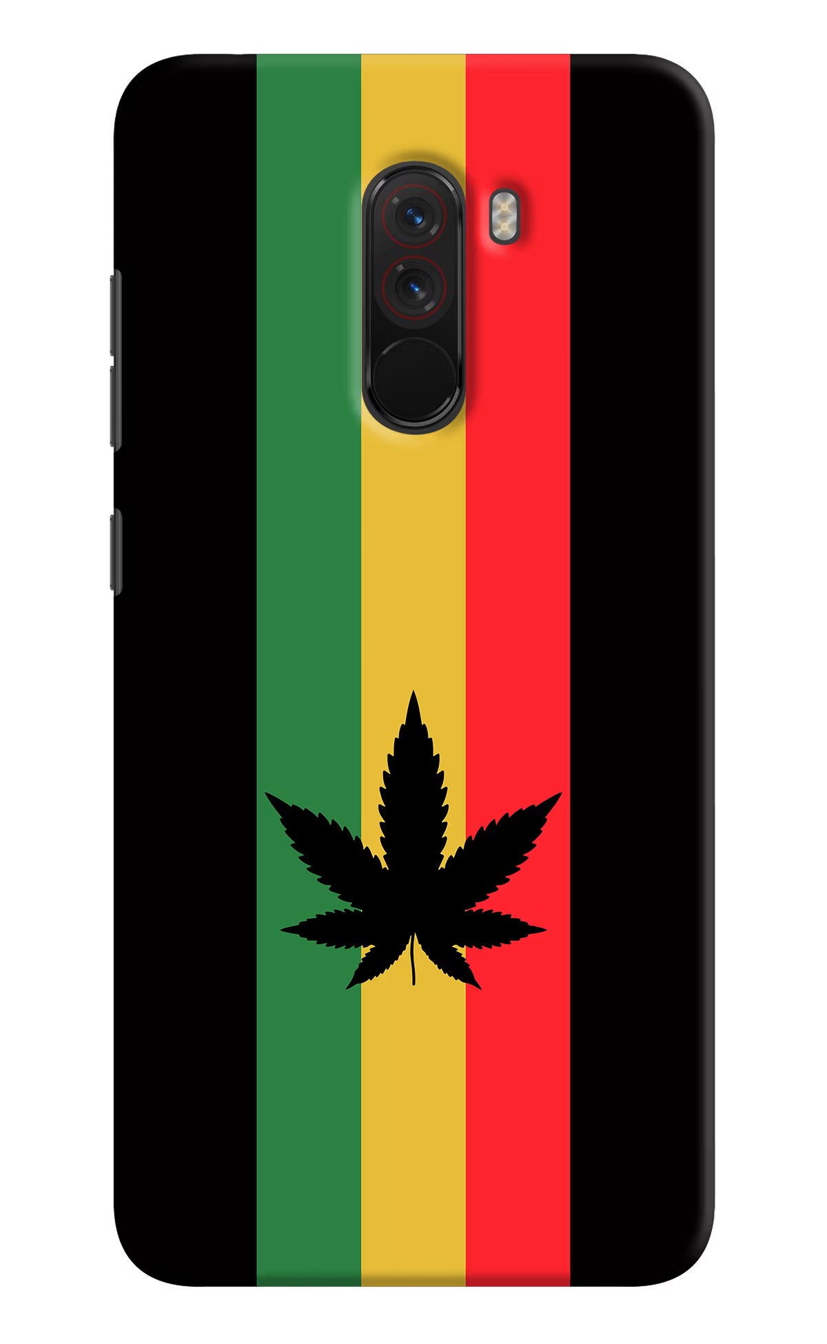 Weed Flag Poco F1 Back Cover - Weed Flag Poco F1 Hard Case Back Cover by Casekaro Weed Flag Poco F1 Hard Case Back Cover by Casekaro