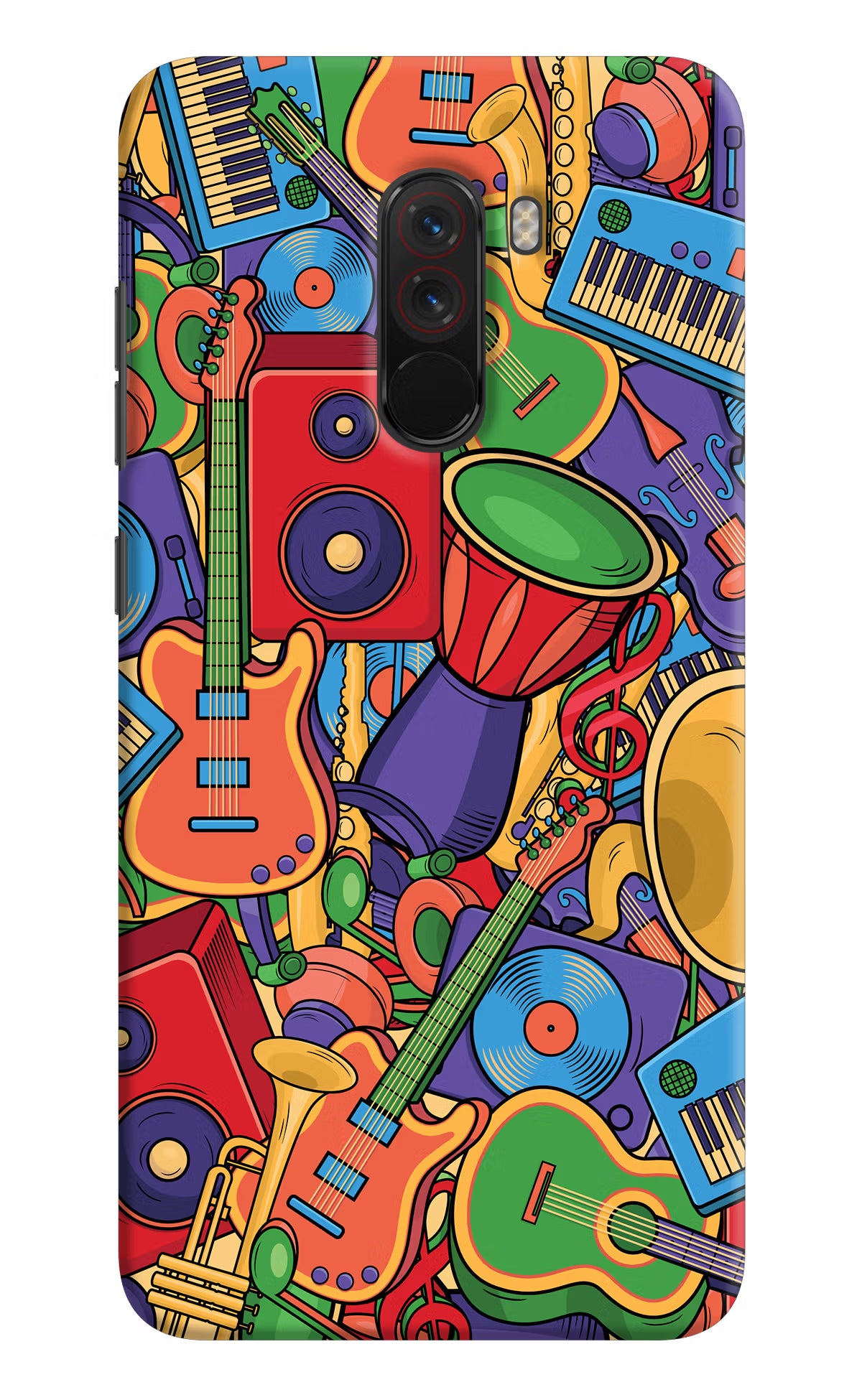 Music Instrument Doodle Poco F1 Back Cover - Music Instrument Doodle Poco F1 Hard Case Back Cover by Casekaro Music Instrument Doodle Poco F1 Hard Case Back Cover by Casekaro
