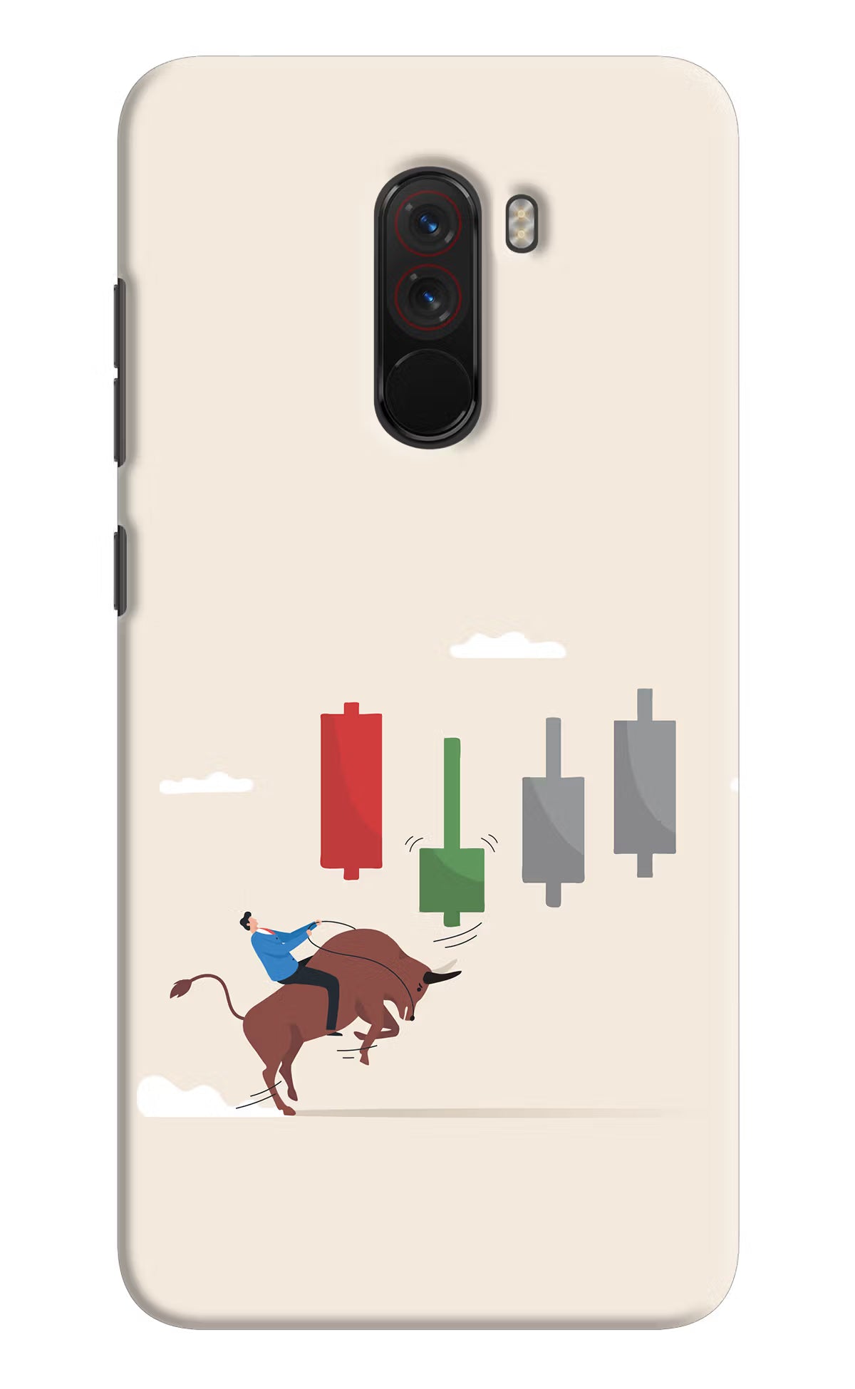 Bull Trading Momentum Poco F1 Back Cover - Bull Trading Momentum Poco F1 Hard Case Back Cover by Casekaro Bull Trading Momentum Poco F1 Hard Case Back Cover by Casekaro