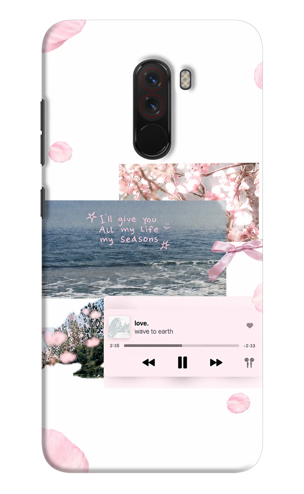 Wave to earth Poco F1 Back Cover - Wave to earth Poco F1 Hard Case Back Cover by Casekaro Wave to earth Poco F1 Hard Case Back Cover by Casekaro