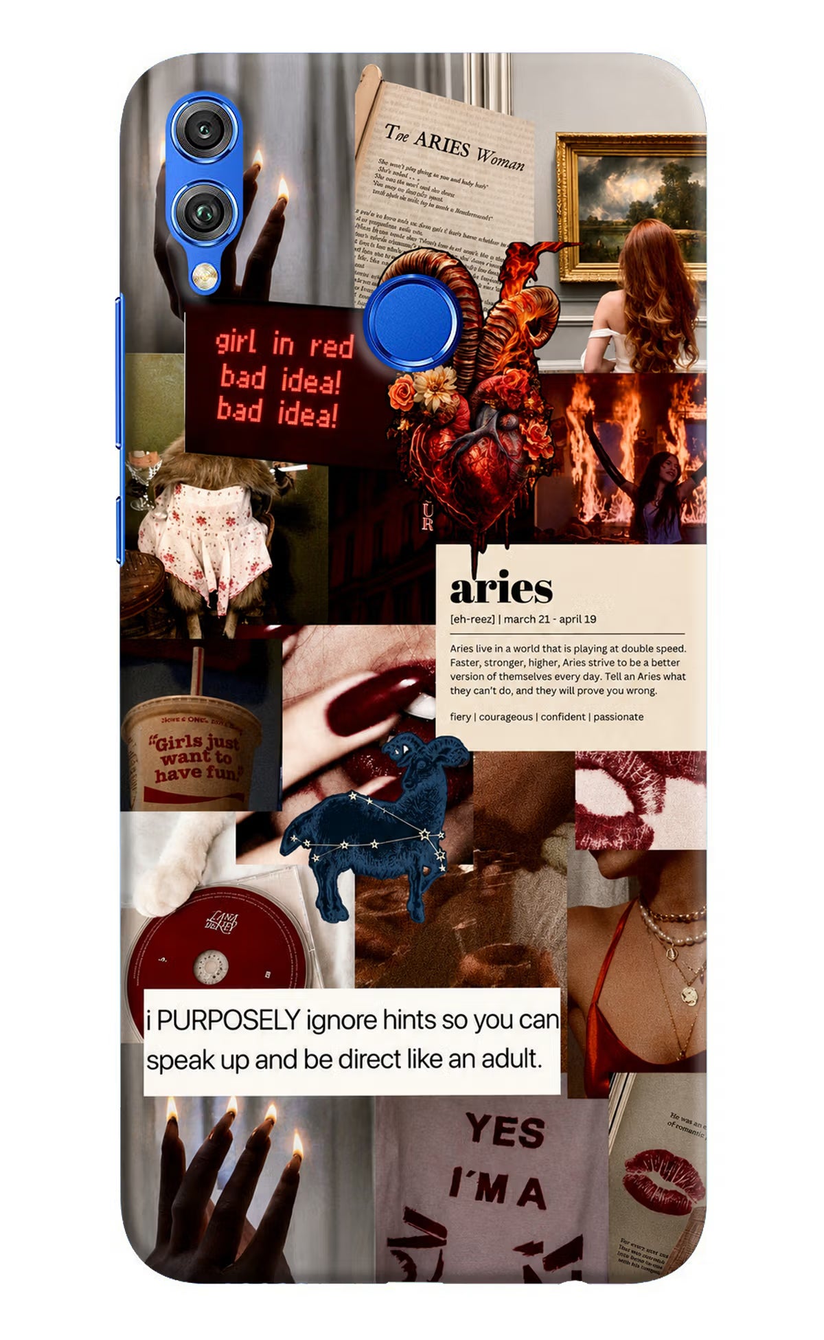 Zodiac Aries Honor 8X Back Cover - Zodiac Aries Honor 8X Back Cover Zodiac Aries Honor 8X Back Cover