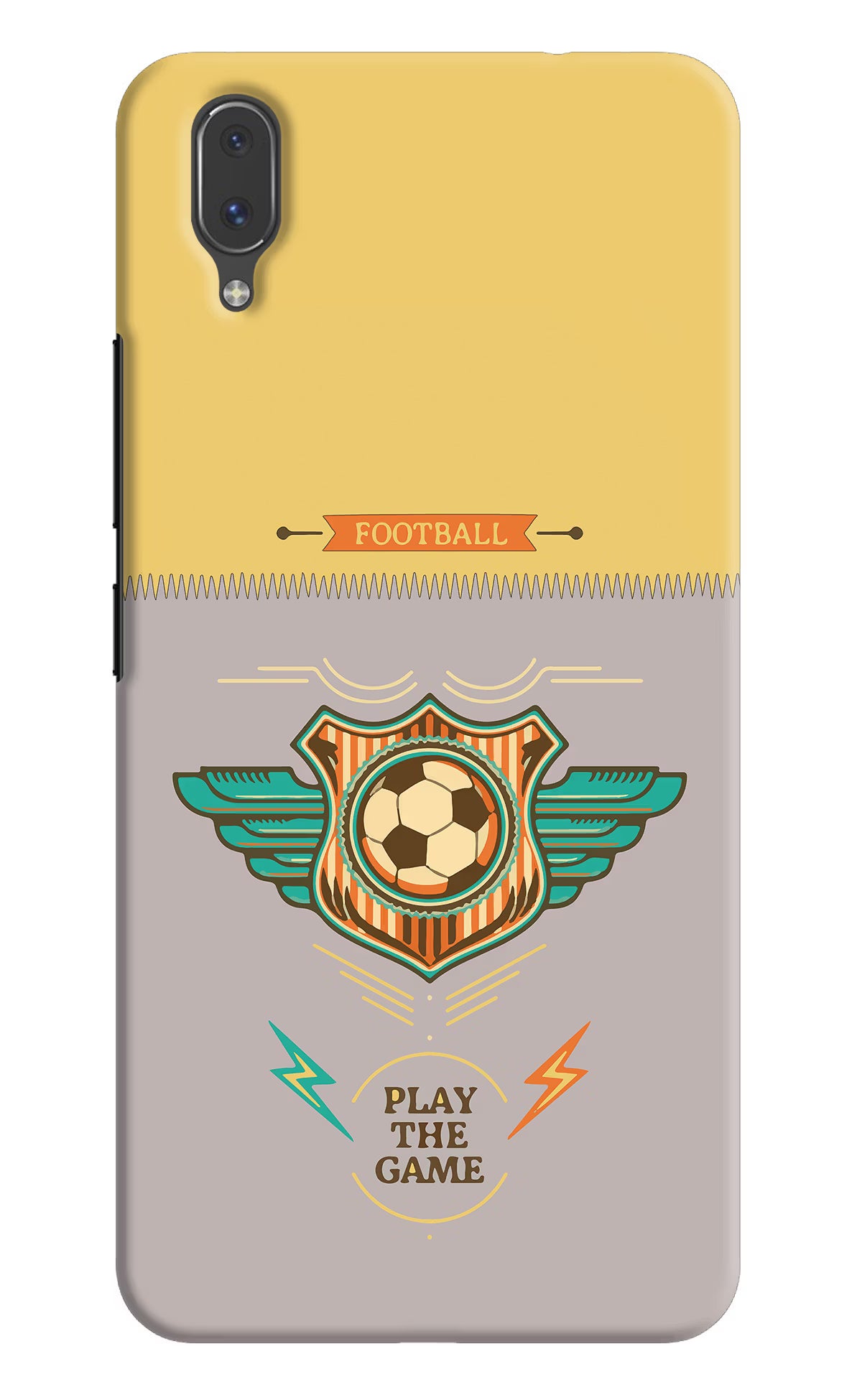 Football Vivo X21 Back Cover - Football Vivo X21 Hard Case Back Cover by Casekaro Football Vivo X21 Hard Case Back Cover by Casekaro