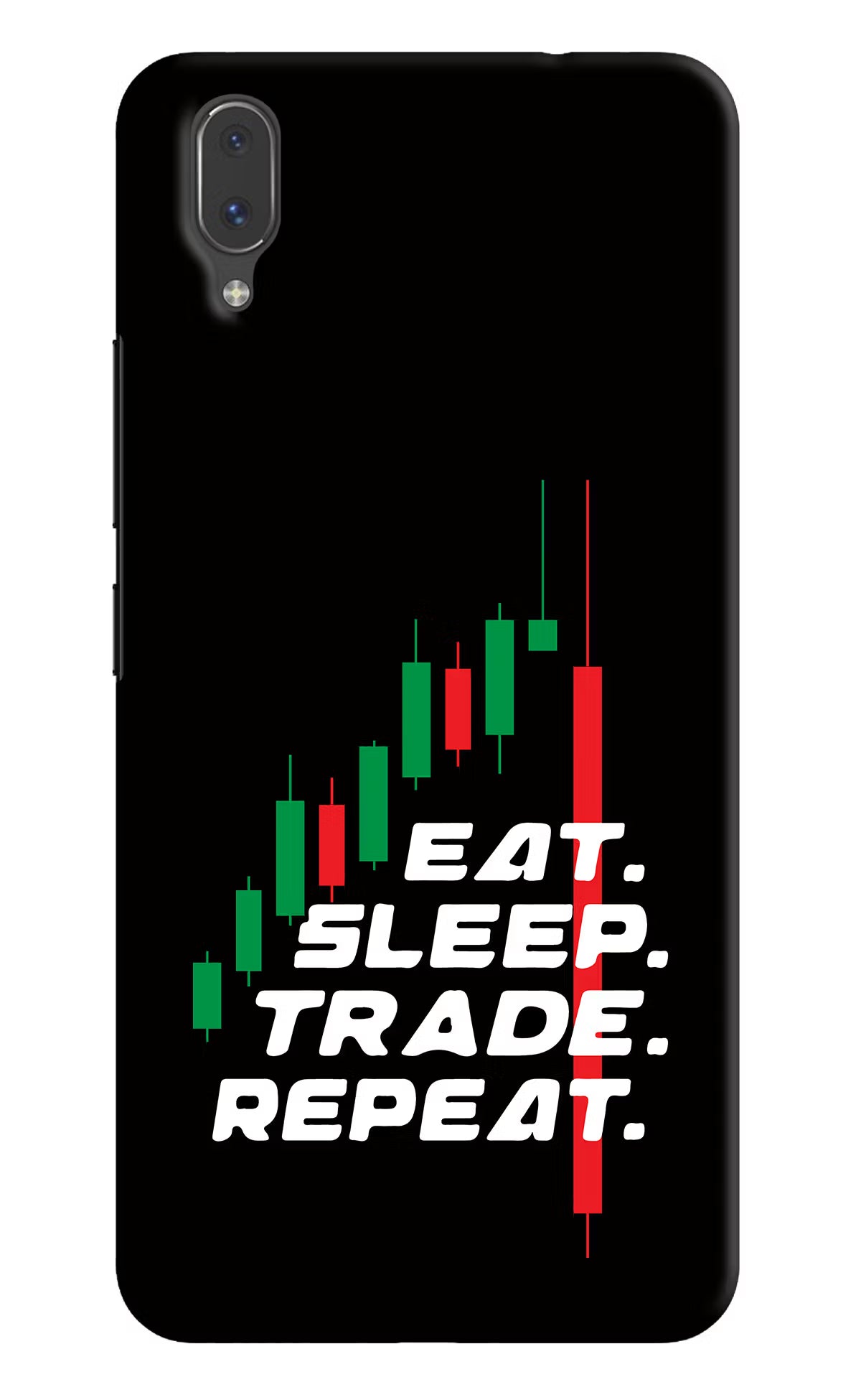 Eat Sleep Trade Repeat Vivo X21 Back Cover - Eat Sleep Trade Repeat Vivo X21 Hard Case Back Cover by Casekaro Eat Sleep Trade Repeat Vivo X21 Hard Case Back Cover by Casekaro