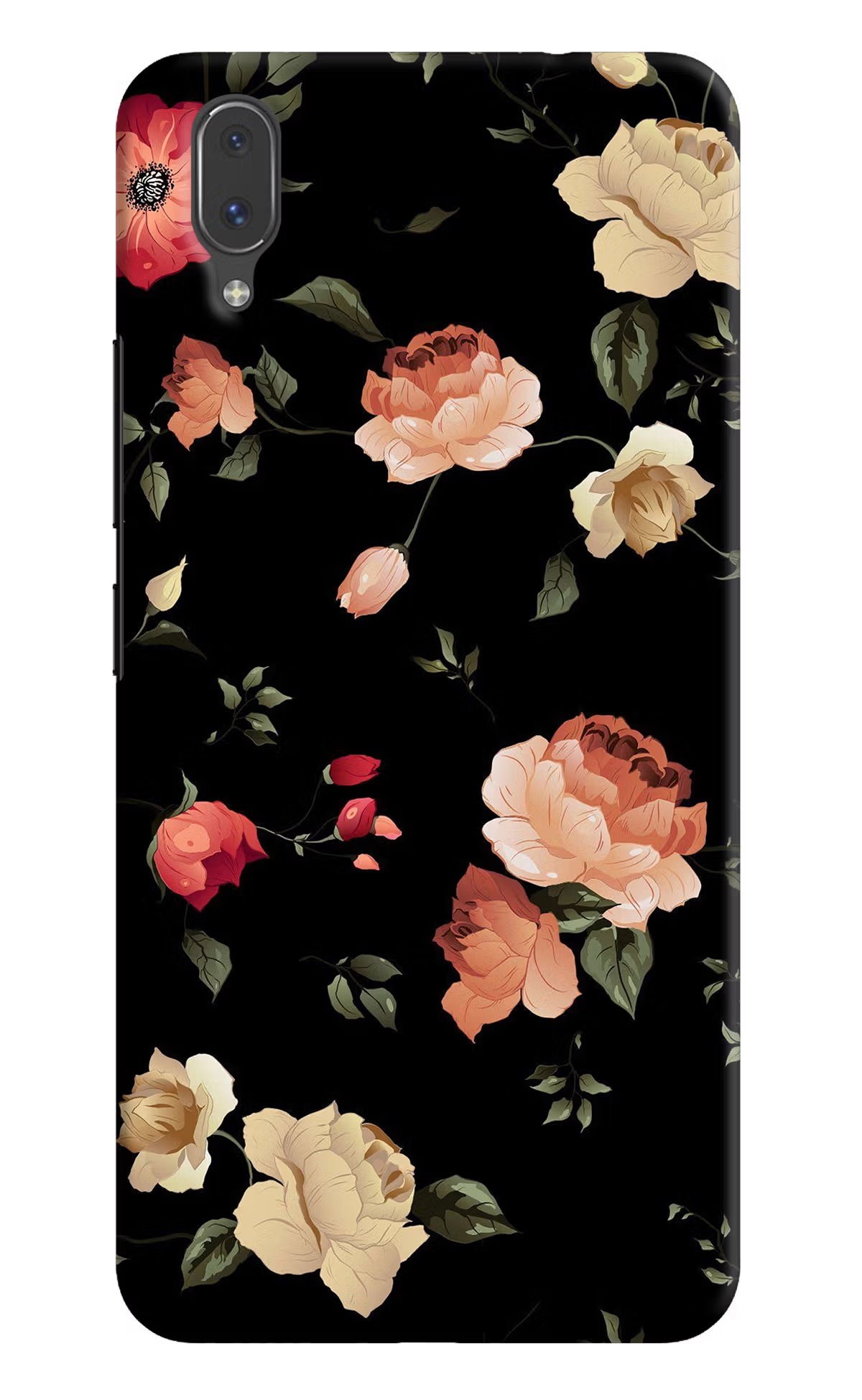Flowers Vivo X21 Back Cover - Flowers Vivo X21 Hard Case Back Cover by Casekaro Flowers Vivo X21 Hard Case Back Cover by Casekaro