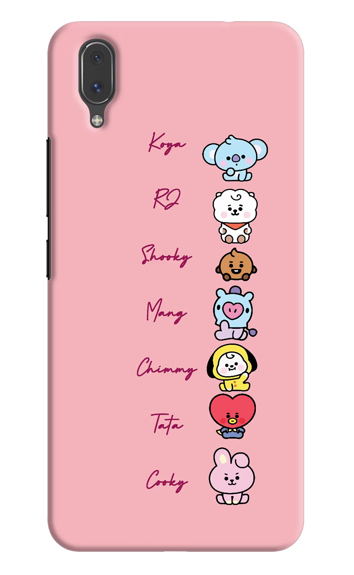 BTS names Vivo X21 Back Cover - BTS names Vivo X21 Hard Case Back Cover by Casekaro BTS names Vivo X21 Hard Case Back Cover by Casekaro