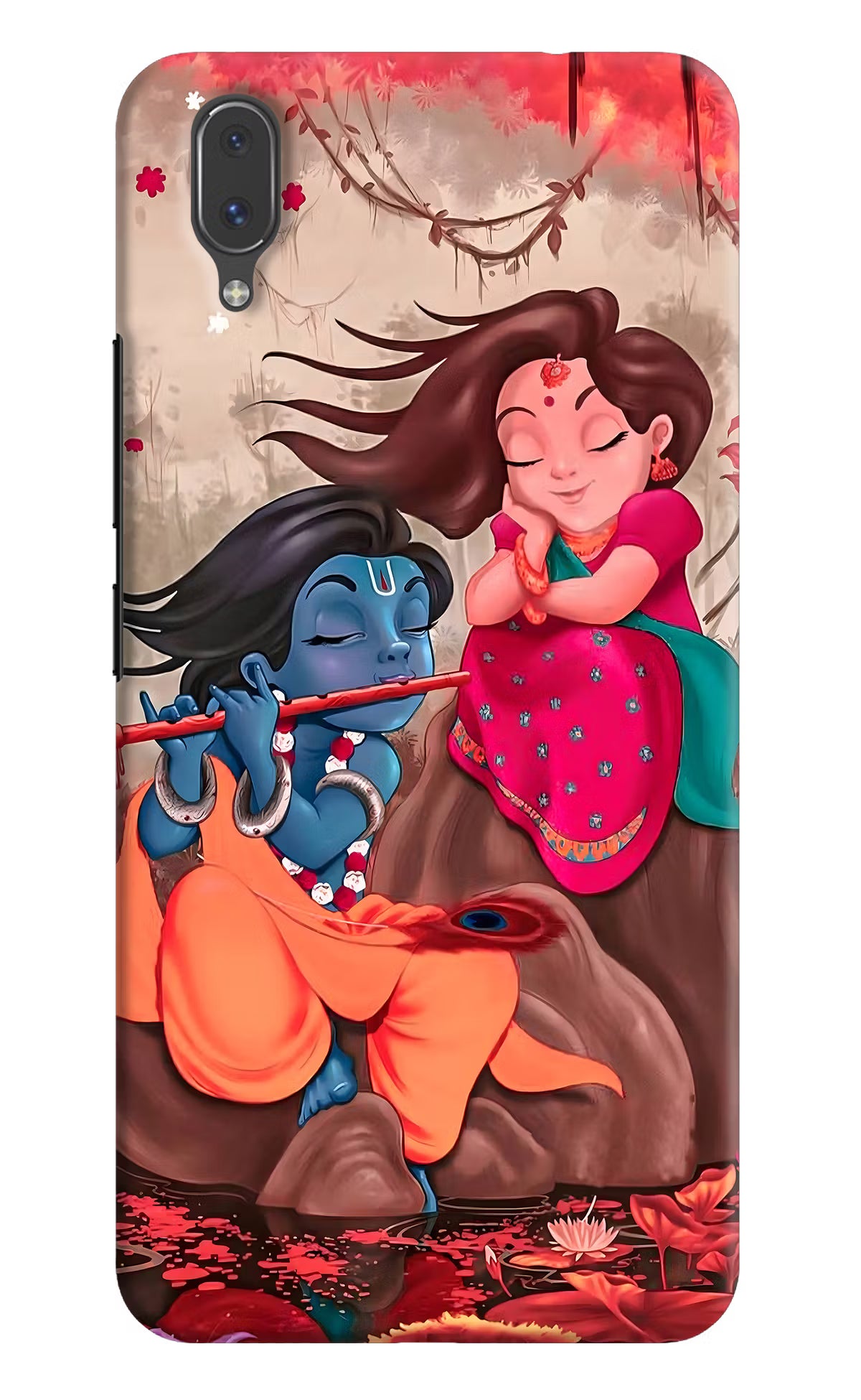 Radhe Krishna Vivo X21 Back Cover - Radhe Krishna Vivo X21 Hard Case Back Cover by Casekaro Radhe Krishna Vivo X21 Hard Case Back Cover by Casekaro