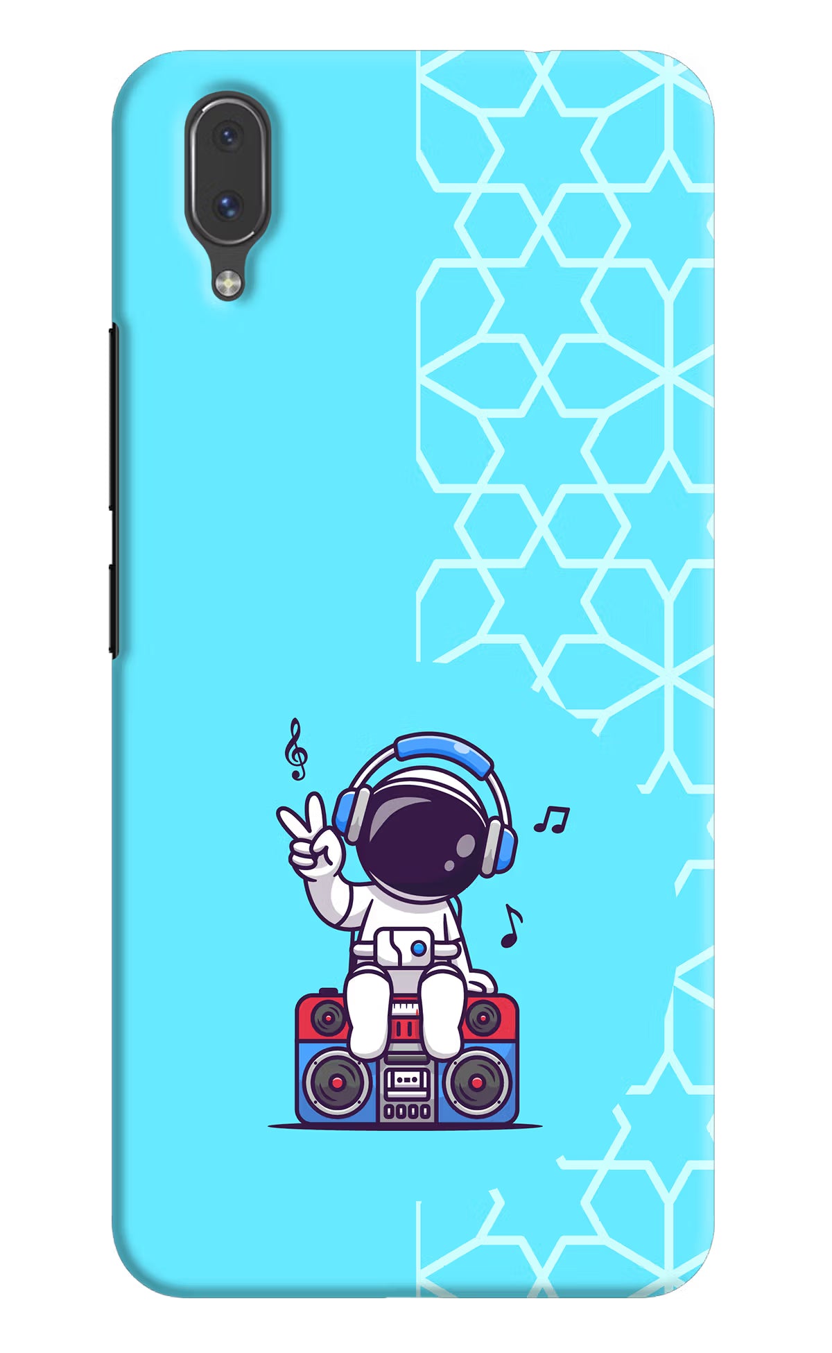 Cute Astronaut Chilling Vivo X21 Back Cover - Cute Astronaut Chilling Vivo X21 Hard Case Back Cover by Casekaro Cute Astronaut Chilling Vivo X21 Hard Case Back Cover by Casekaro