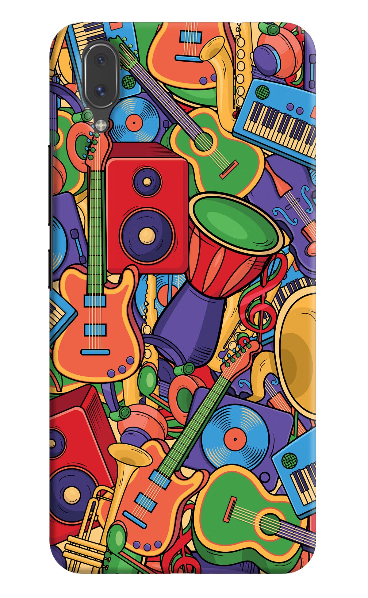 Music Instrument Doodle Vivo X21 Back Cover - Music Instrument Doodle Vivo X21 Hard Case Back Cover by Casekaro Music Instrument Doodle Vivo X21 Hard Case Back Cover by Casekaro