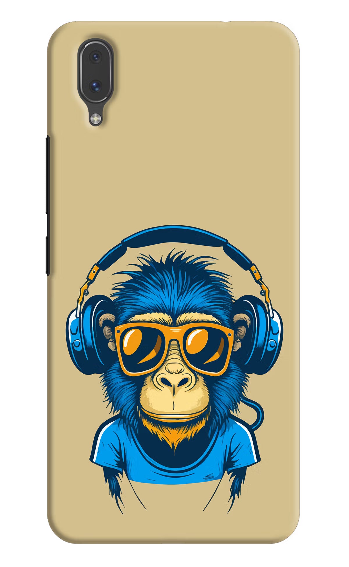 Monkey Headphone Vivo X21 Back Cover - Monkey Headphone Vivo X21 Hard Case Back Cover by Casekaro Monkey Headphone Vivo X21 Hard Case Back Cover by Casekaro