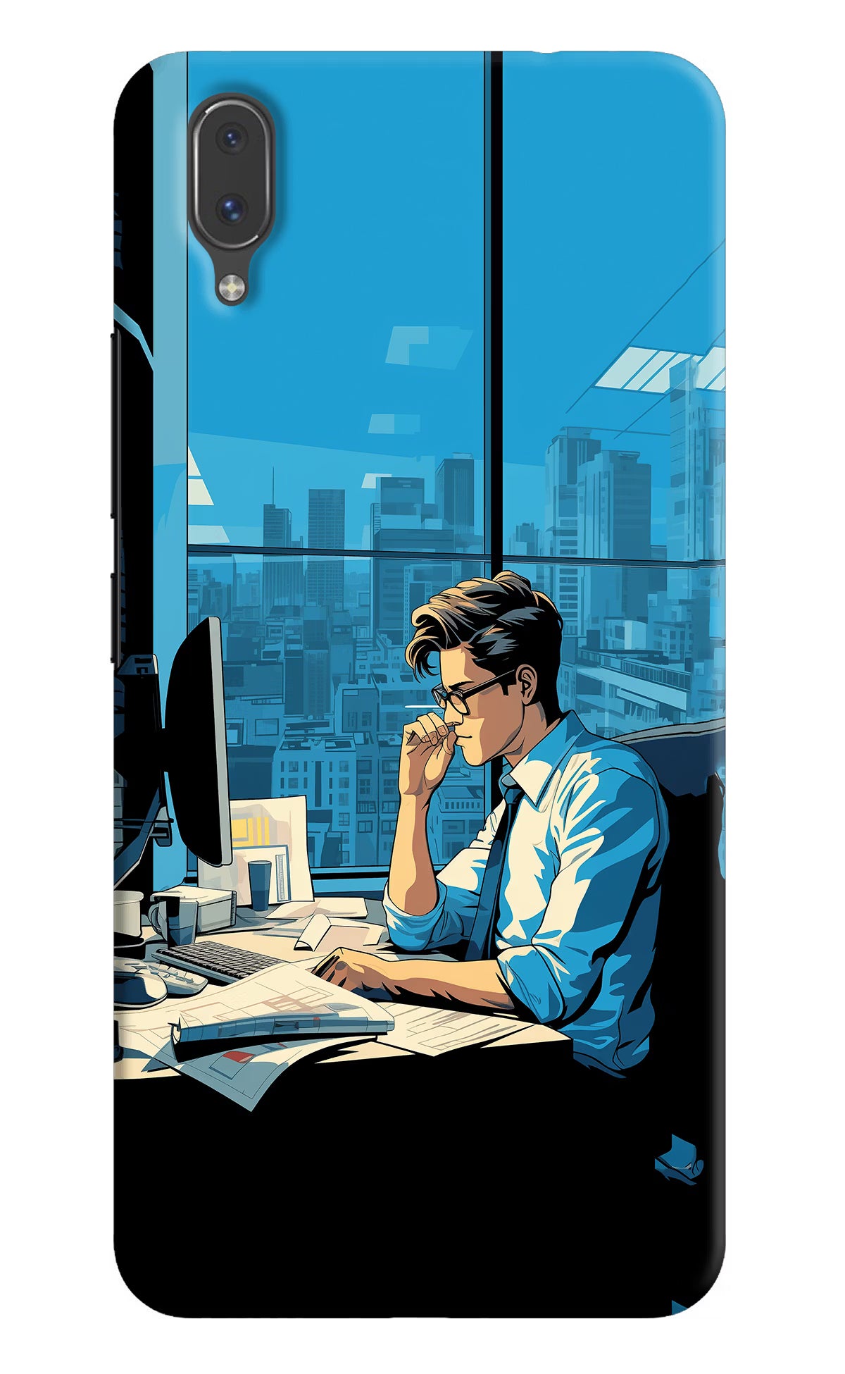 Focused Hustler (AI Generated) Vivo X21 Back Cover - Focused Hustler (AI Generated) Vivo X21 Hard Case Back Cover by Casekaro Focused Hustler (AI Generated) Vivo X21 Hard Case Back Cover by Casekaro