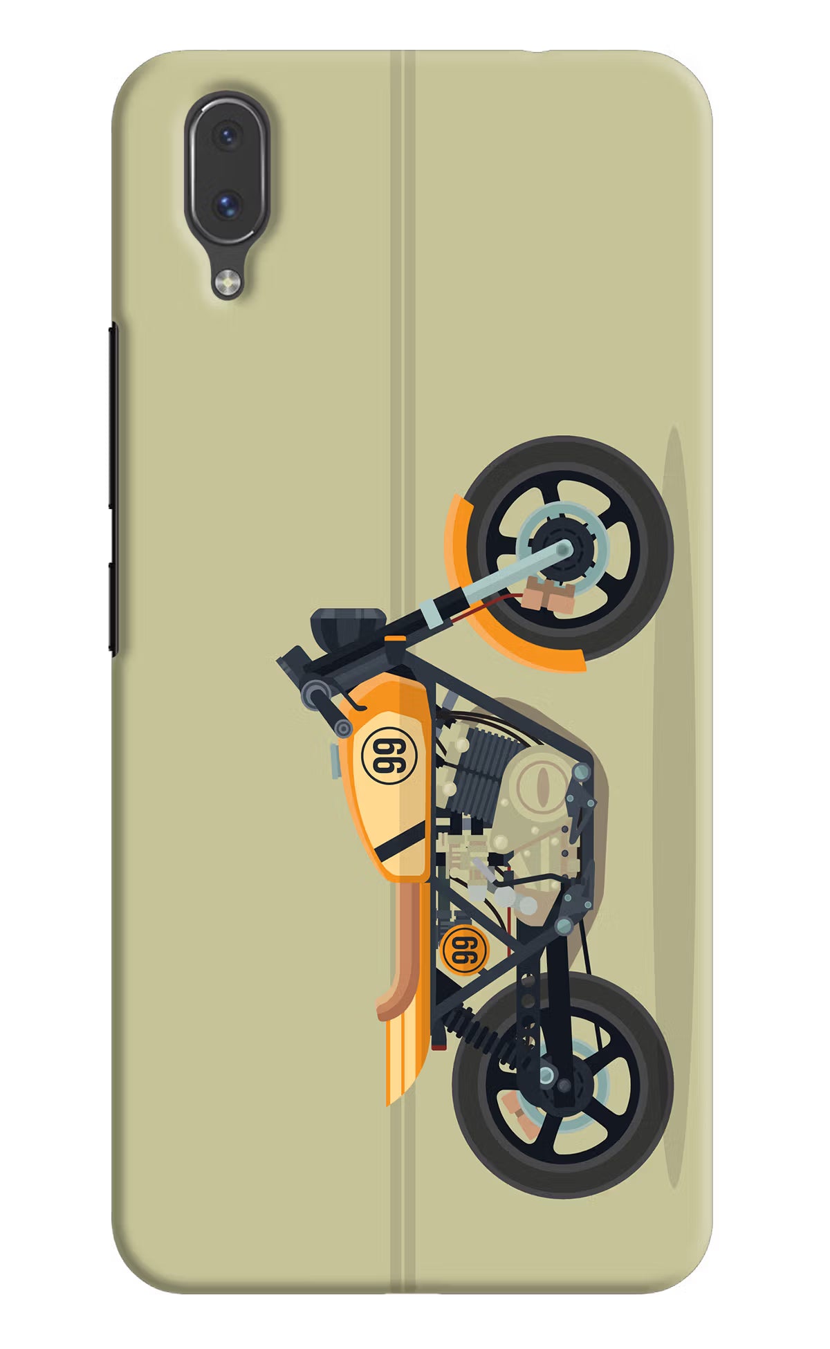 Vertical Speedster Vivo X21 Back Cover - Vertical Speedster Vivo X21 Hard Case Back Cover by Casekaro Vertical Speedster Vivo X21 Hard Case Back Cover by Casekaro