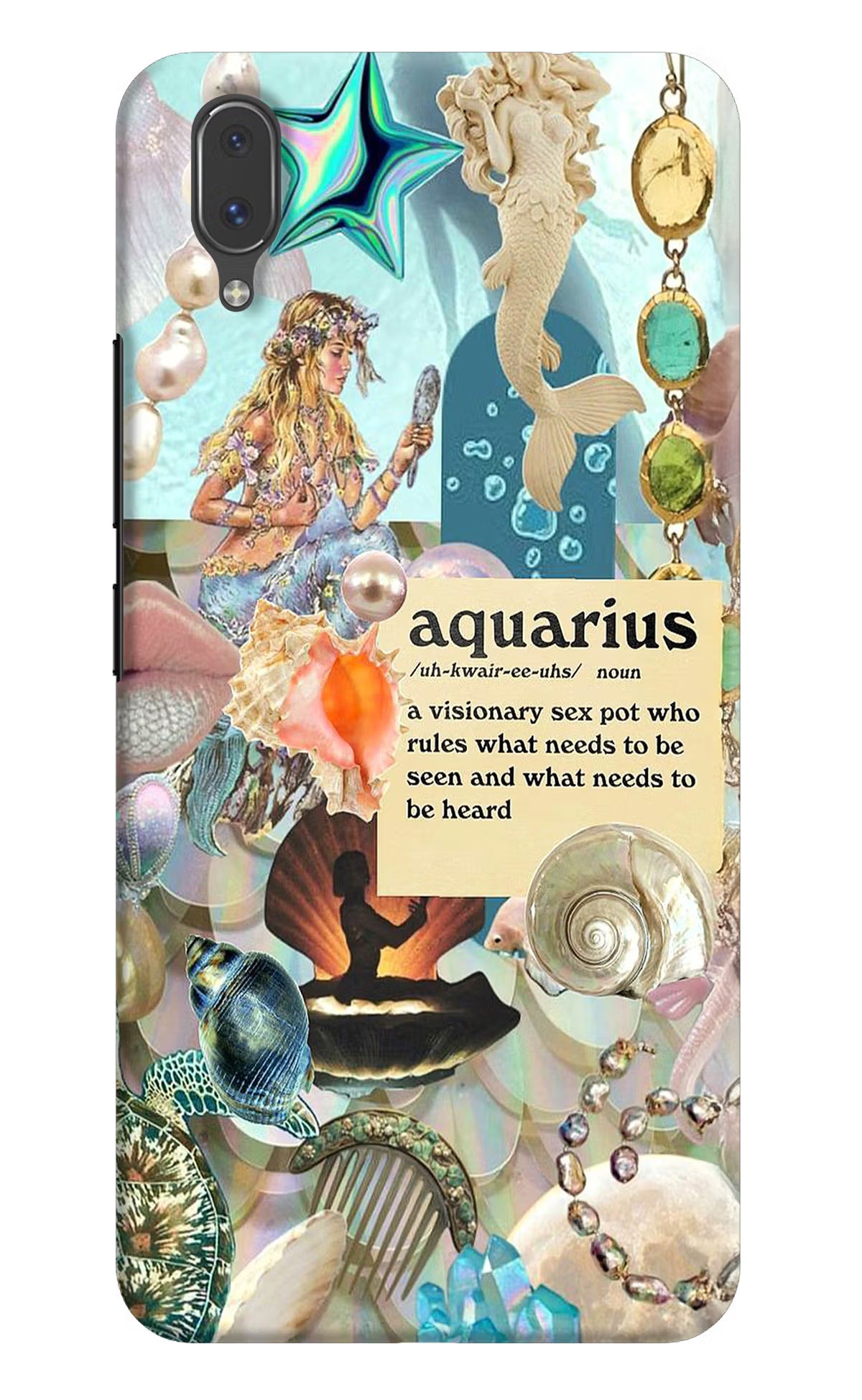 Aquarius Zodiac Vivo X21 Back Cover - Aquarius Zodiac Vivo X21 Hard Case Back Cover by Casekaro Aquarius Zodiac Vivo X21 Hard Case Back Cover by Casekaro