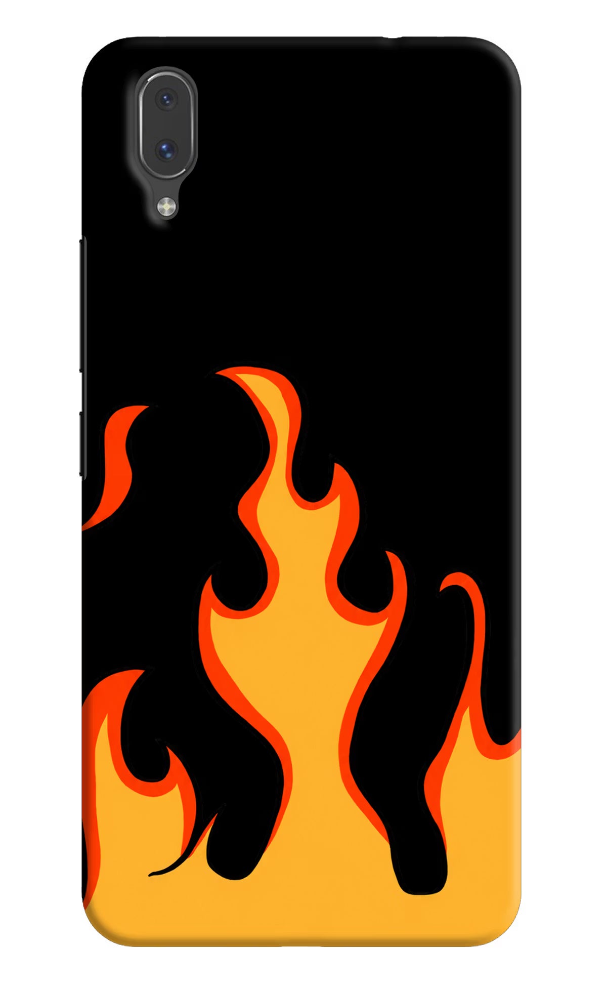 Fired Up – Black Vivo X21 Back Cover - Fired Up – Black Vivo X21 Hard Case Back Cover by Casekaro Fired Up – Black Vivo X21 Hard Case Back Cover by Casekaro