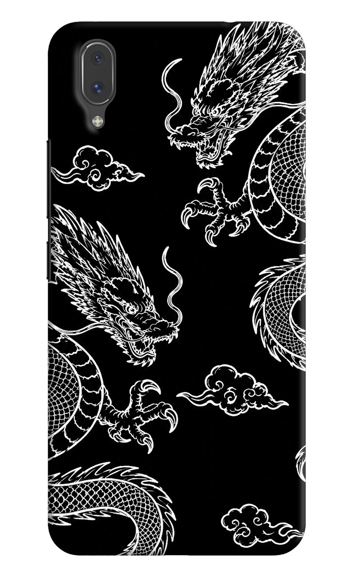 Twin Dragons Vivo X21 Back Cover - Twin Dragons Vivo X21 Hard Case Back Cover by Casekaro Twin Dragons Vivo X21 Hard Case Back Cover by Casekaro