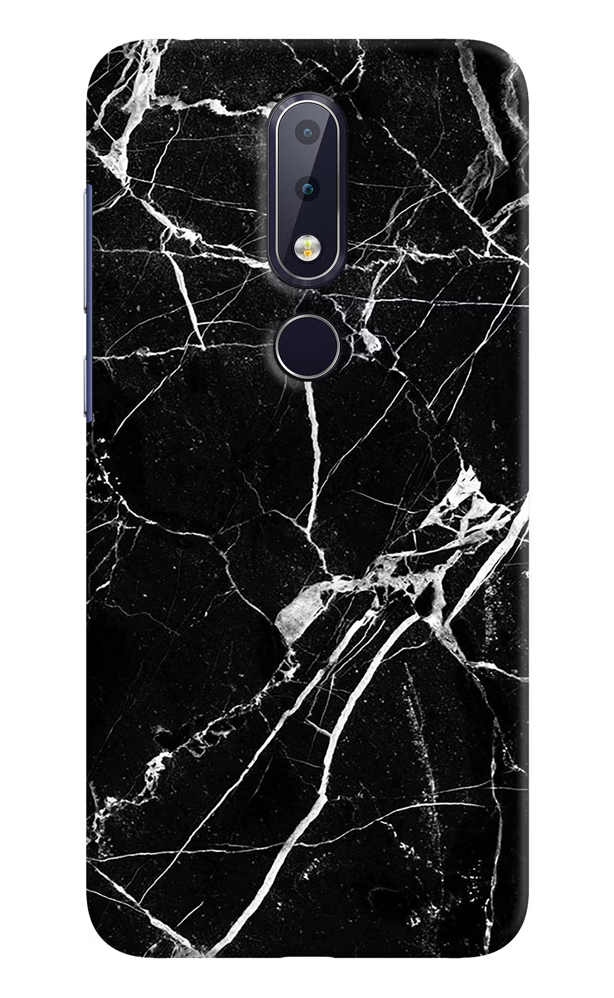 Black Marble Pattern Nokia 6.1 plus Hard Case Back Cover by Casekaro