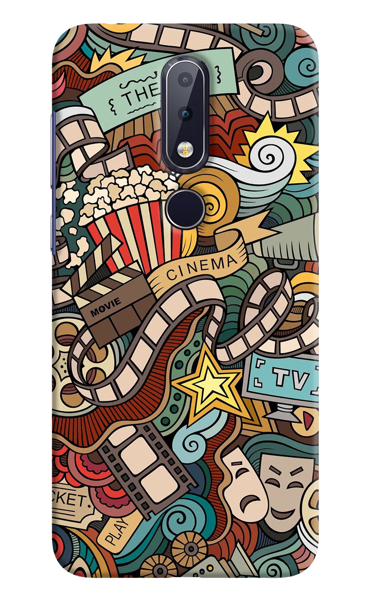 Cinema Abstract Nokia 6.1 plus Hard Case Back Cover by Casekaro