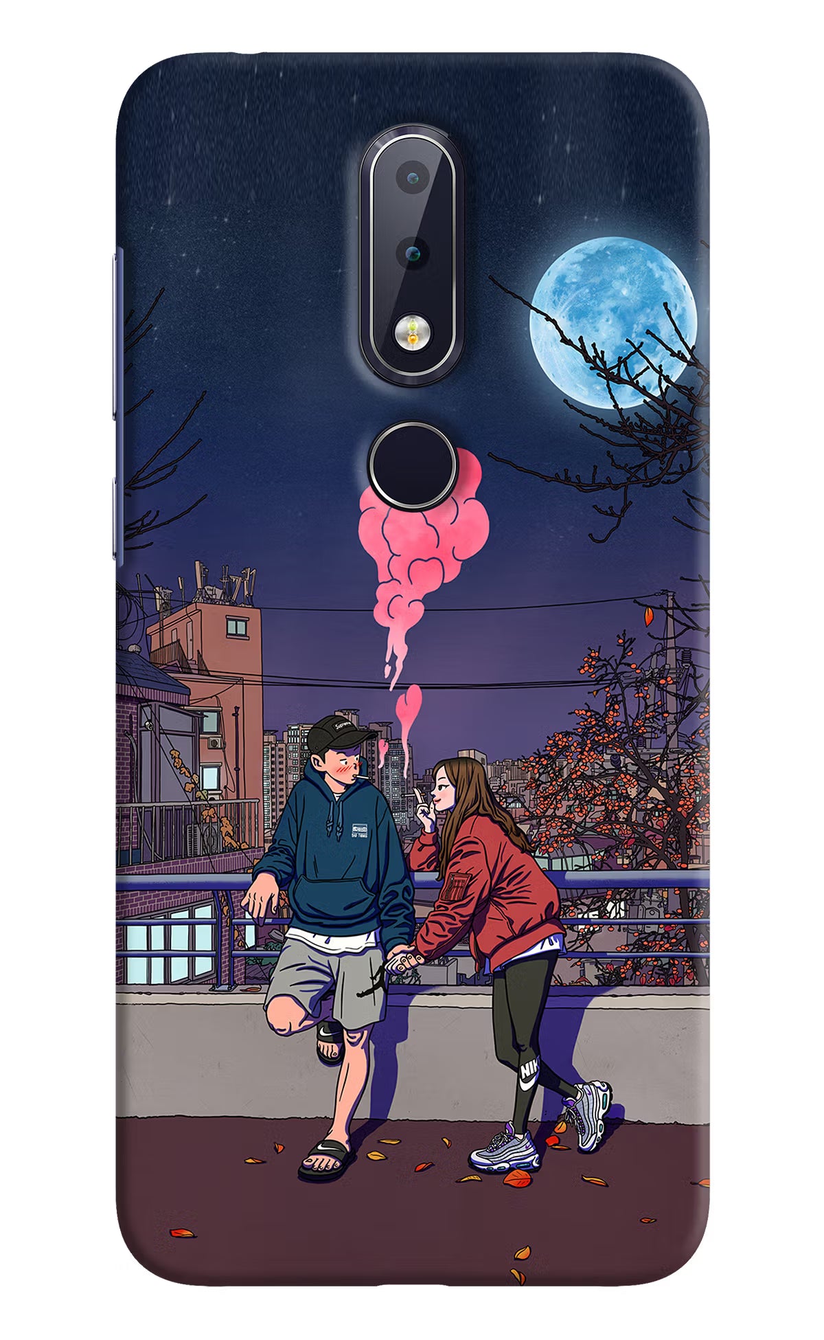 Chilling Couple Nokia 6.1 plus Hard Case Back Cover by Casekaro