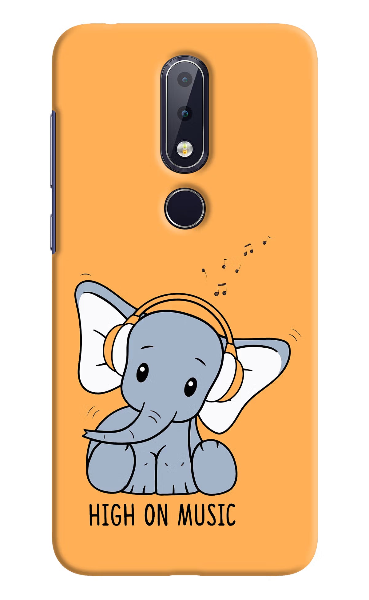 High On Music Nokia 6.1 plus Hard Case Back Cover by Casekaro