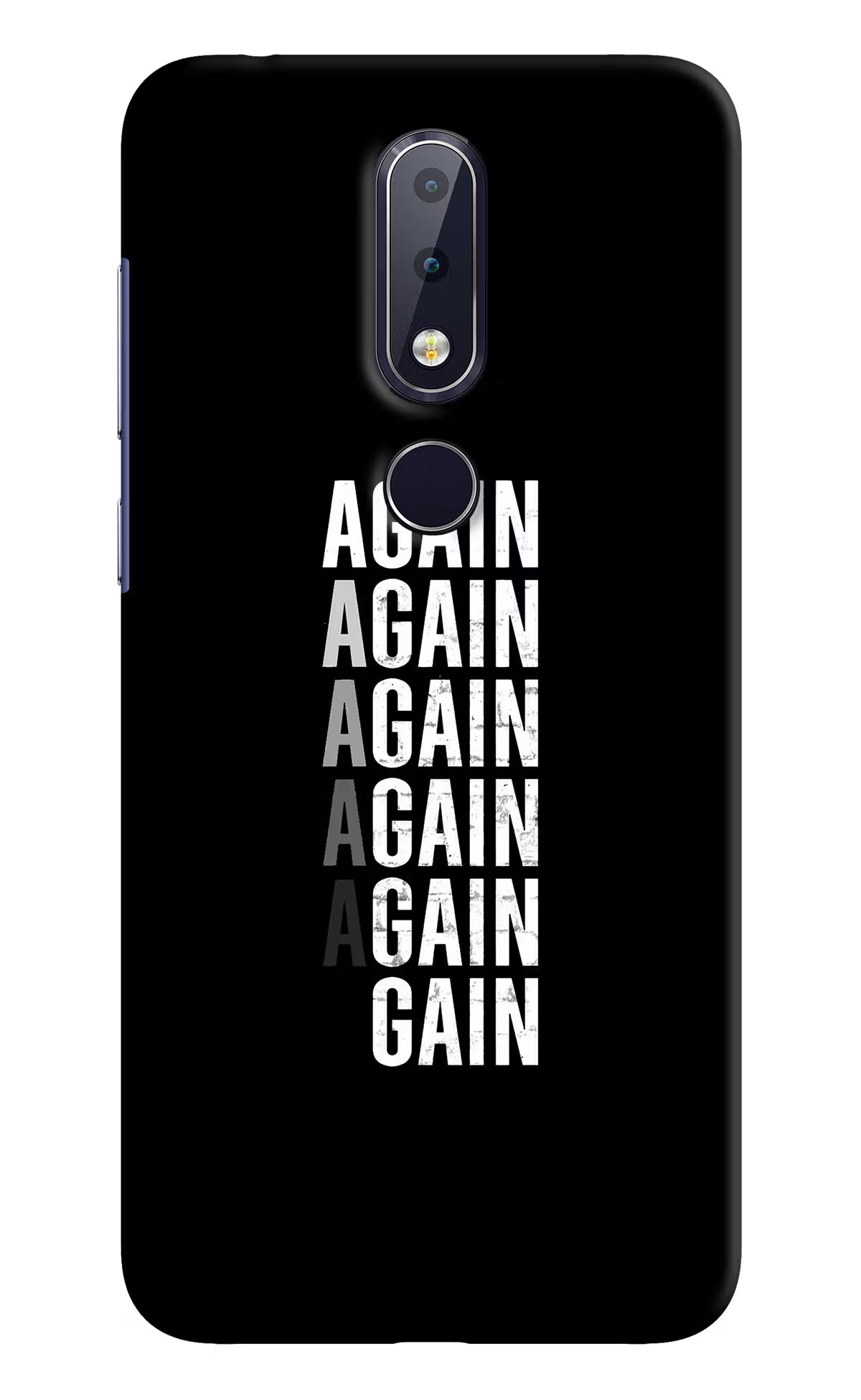 Again Again Gain Nokia 6.1 plus Hard Case Back Cover by Casekaro