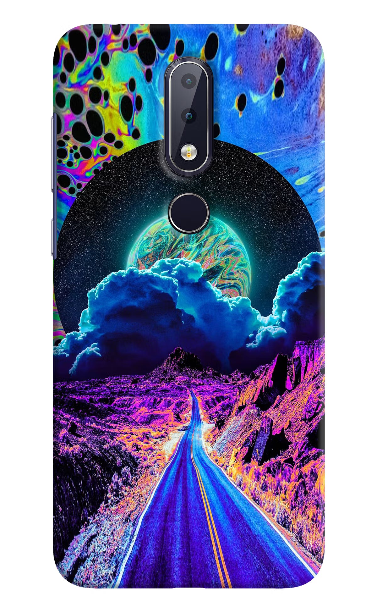 Psychedelic Painting Nokia 6.1 plus Hard Case Back Cover by Casekaro