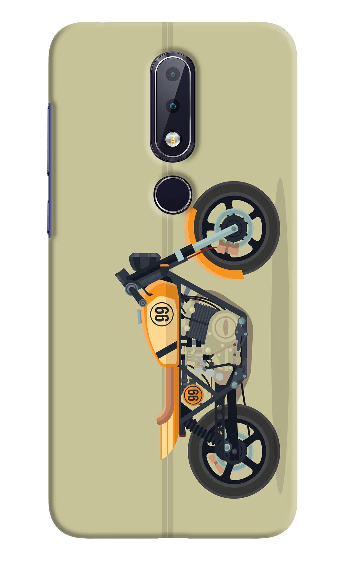 Vertical Speedster Nokia 6.1 plus Back Cover - Vertical Speedster Nokia 6.1 plus Hard Case Back Cover by Casekaro Vertical Speedster Nokia 6.1 plus Hard Case Back Cover by Casekaro