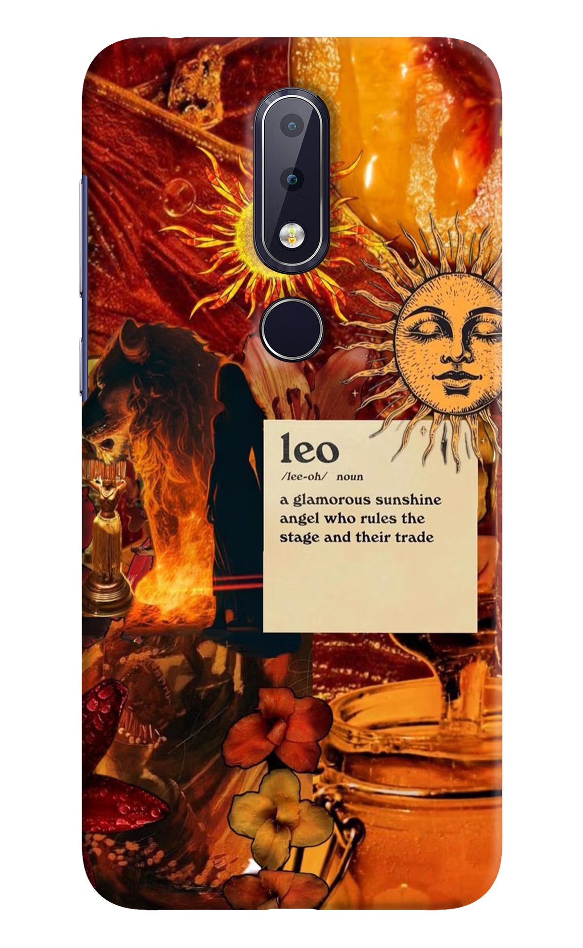 Leo Zodiac Nokia 6.1 plus Back Cover - Leo Zodiac Nokia 6.1 plus Hard Case Back Cover by Casekaro Leo Zodiac Nokia 6.1 plus Hard Case Back Cover by Casekaro