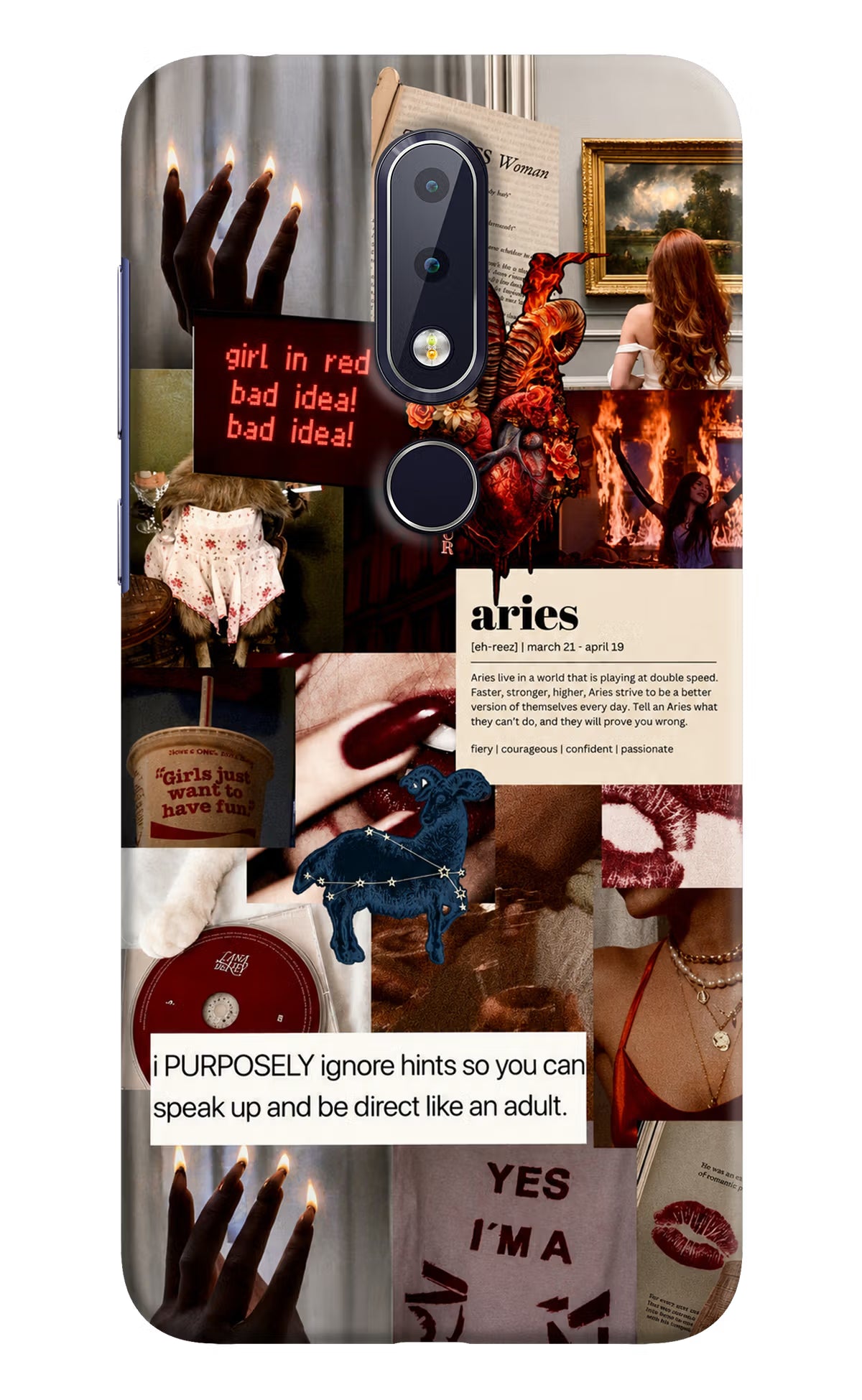 Zodiac Aries Nokia 6.1 plus Back Cover - Zodiac Aries Nokia 6.1 plus Back Cover Zodiac Aries Nokia 6.1 plus Back Cover