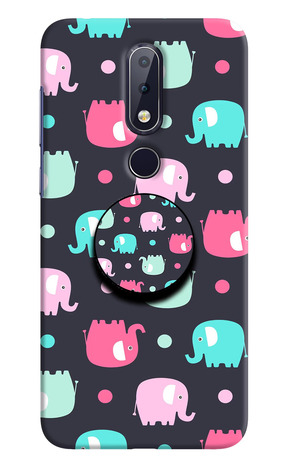 Baby Elephants Nokia 6.1 plus Pop Case by Casekaro