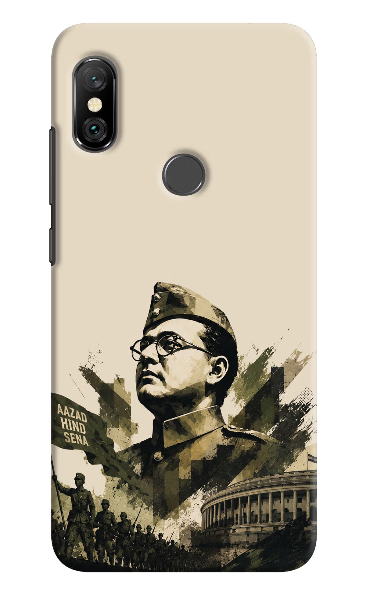 Netaji Rising Redmi Note 6 Pro Back Cover - Netaji Rising Redmi Note 6 Pro Back Cover Netaji Rising Redmi Note 6 Pro Back Cover