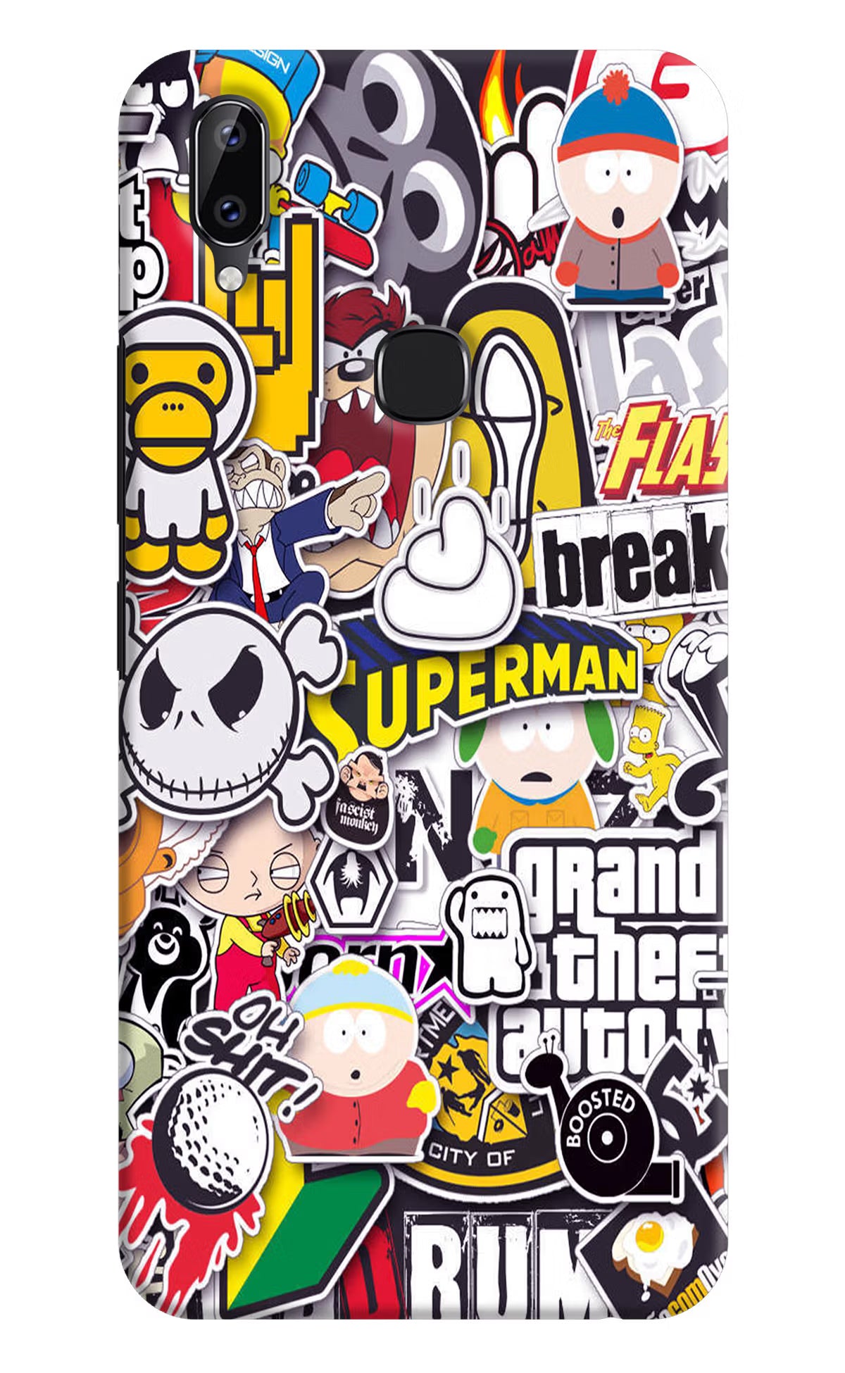 Sticker Bomb Vivo Y83 Pro Back Cover - Sticker Bomb Vivo Y83 Pro Hard Case Back Cover by Casekaro Sticker Bomb Vivo Y83 Pro Hard Case Back Cover by Casekaro