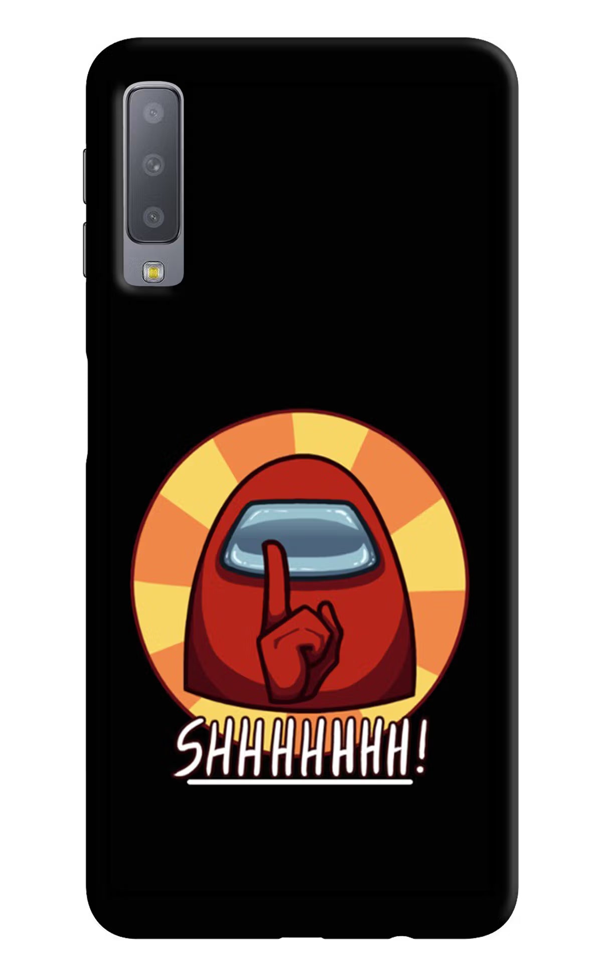 Among Us Shhh! Samsung A7 Back Cover - Among Us Shhh! Samsung A7 Hard Case Back Cover by Casekaro Among Us Shhh! Samsung A7 Hard Case Back Cover by Casekaro